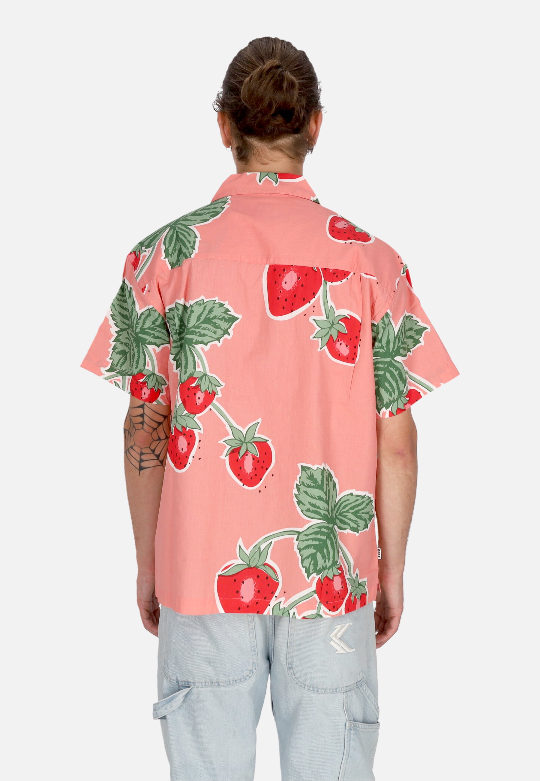 Camicia Manica Corta Uomo Jumbo Berries Wove Shirt Flamingo Pink Multi 181210395