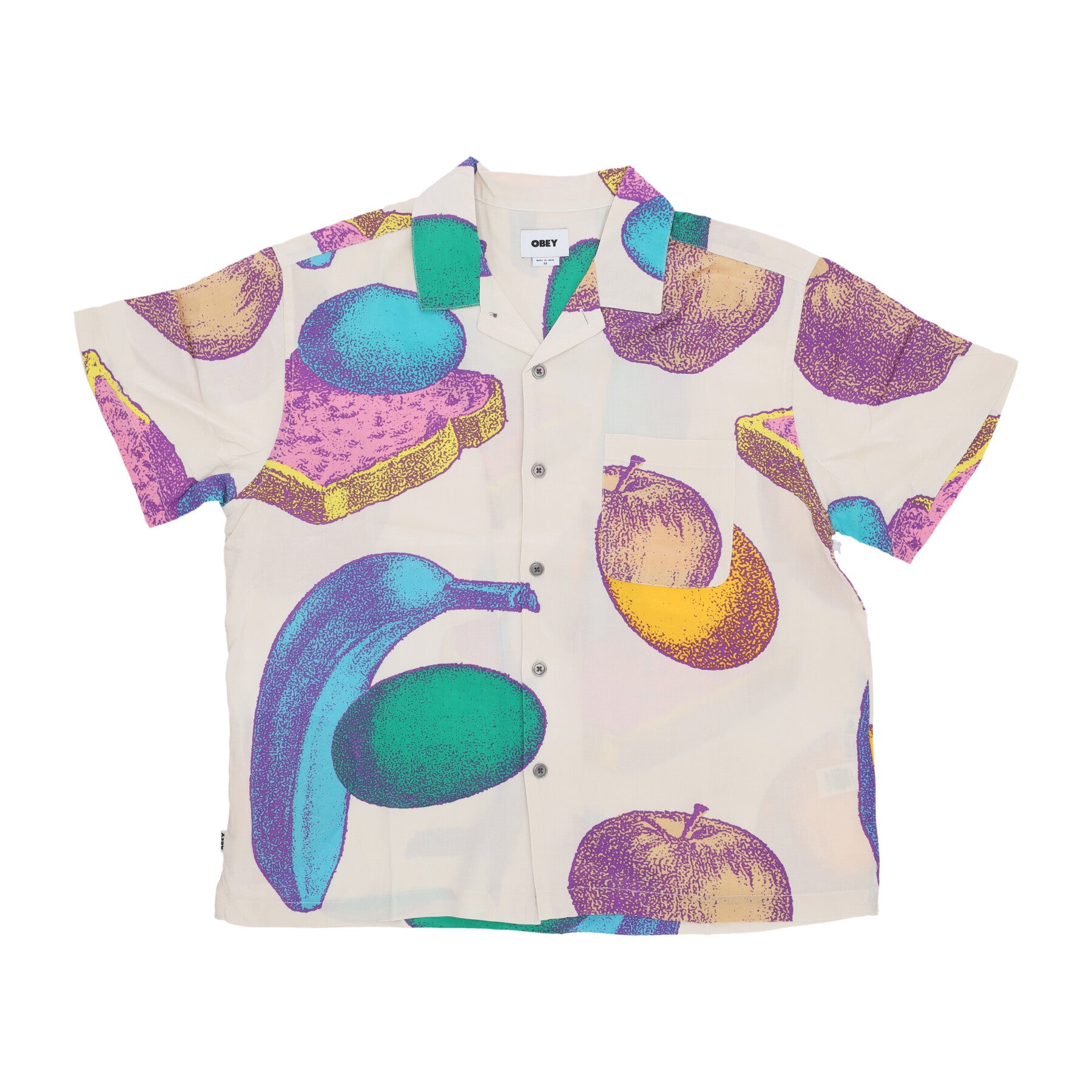 Camicia Manica Corta Uomo Malice Woven Unbleached Multi 181210409