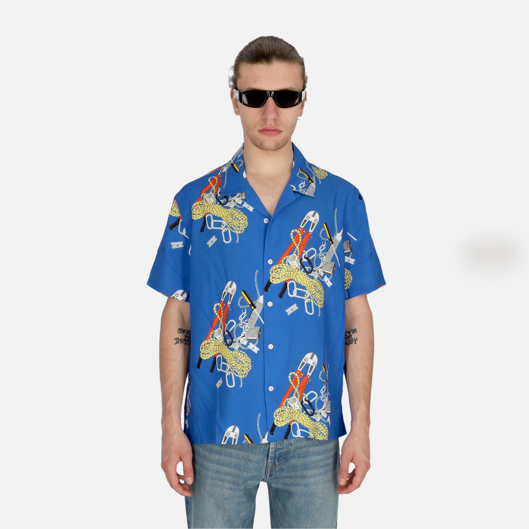 Camicia Manica Corta Uomo Skidrokyo Resort Top Royal BU00201