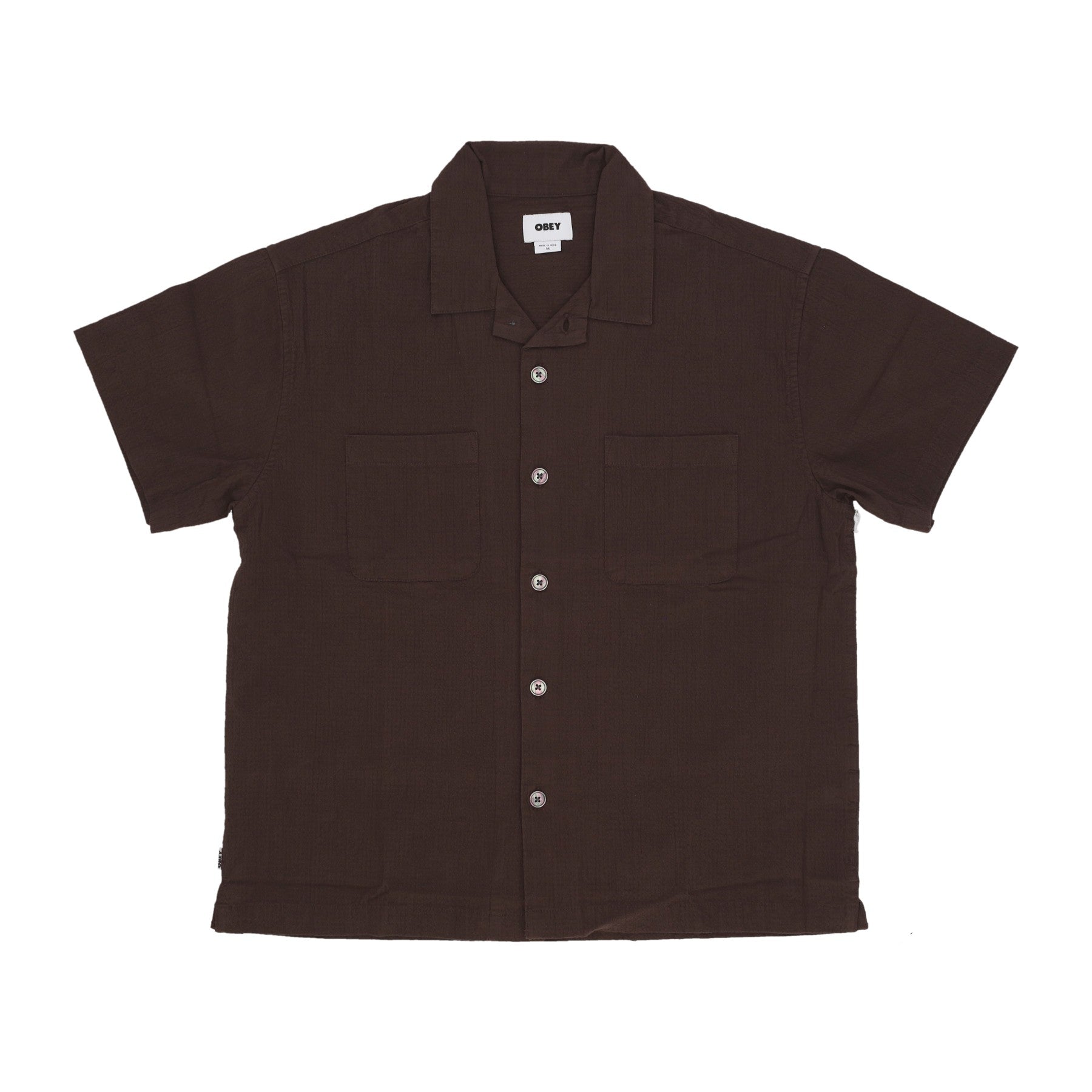 Camicia Manica Corta Uomo Sunrise Woven Shirt Java Brown 181210404