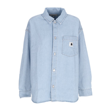 Camicia Manica Lunga Donna W Alta Shirt Jacket Blue Stone Bleached I033344.01