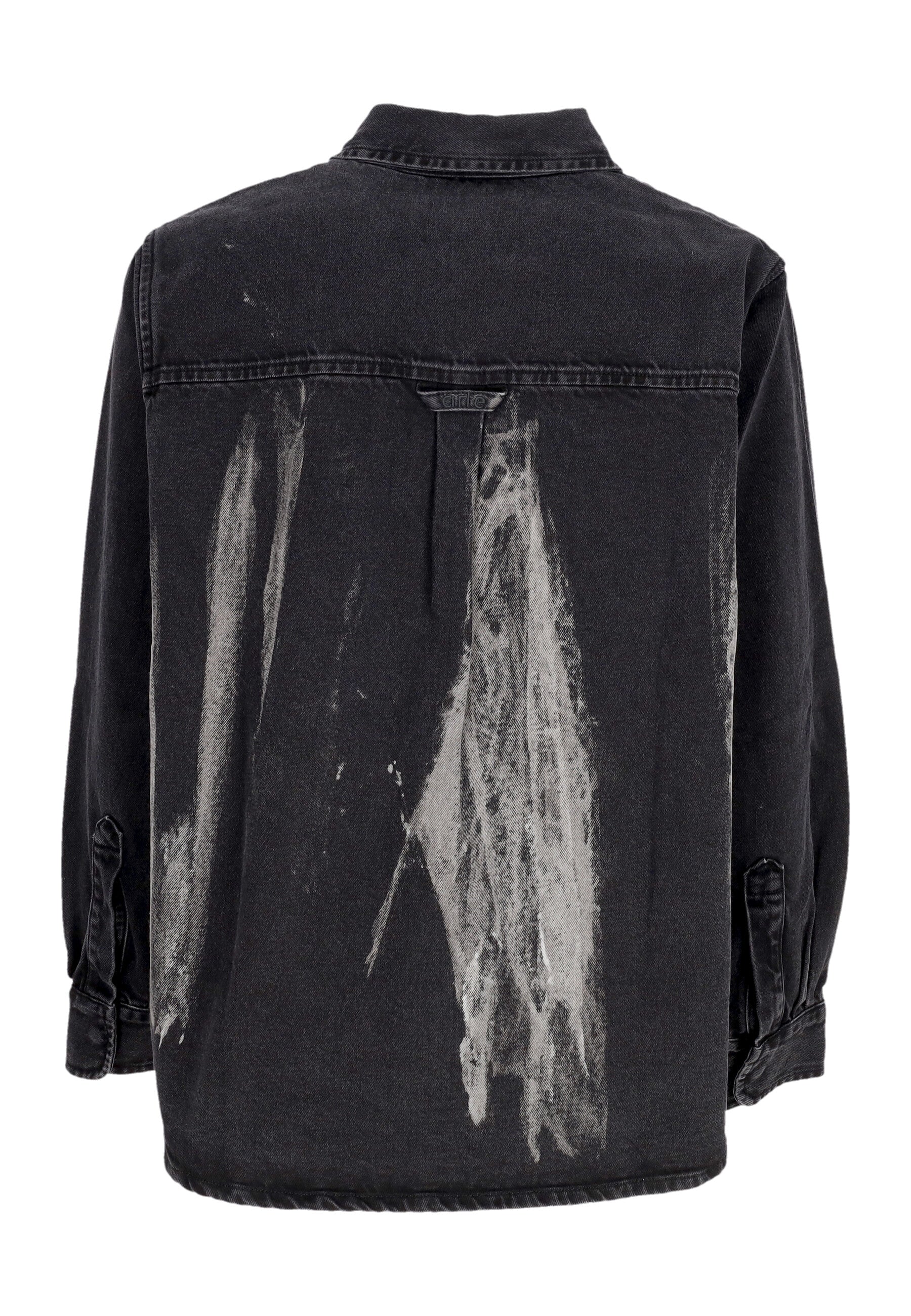 Camicia Manica Lunga Uomo Denim Shirt Black Denim 029S