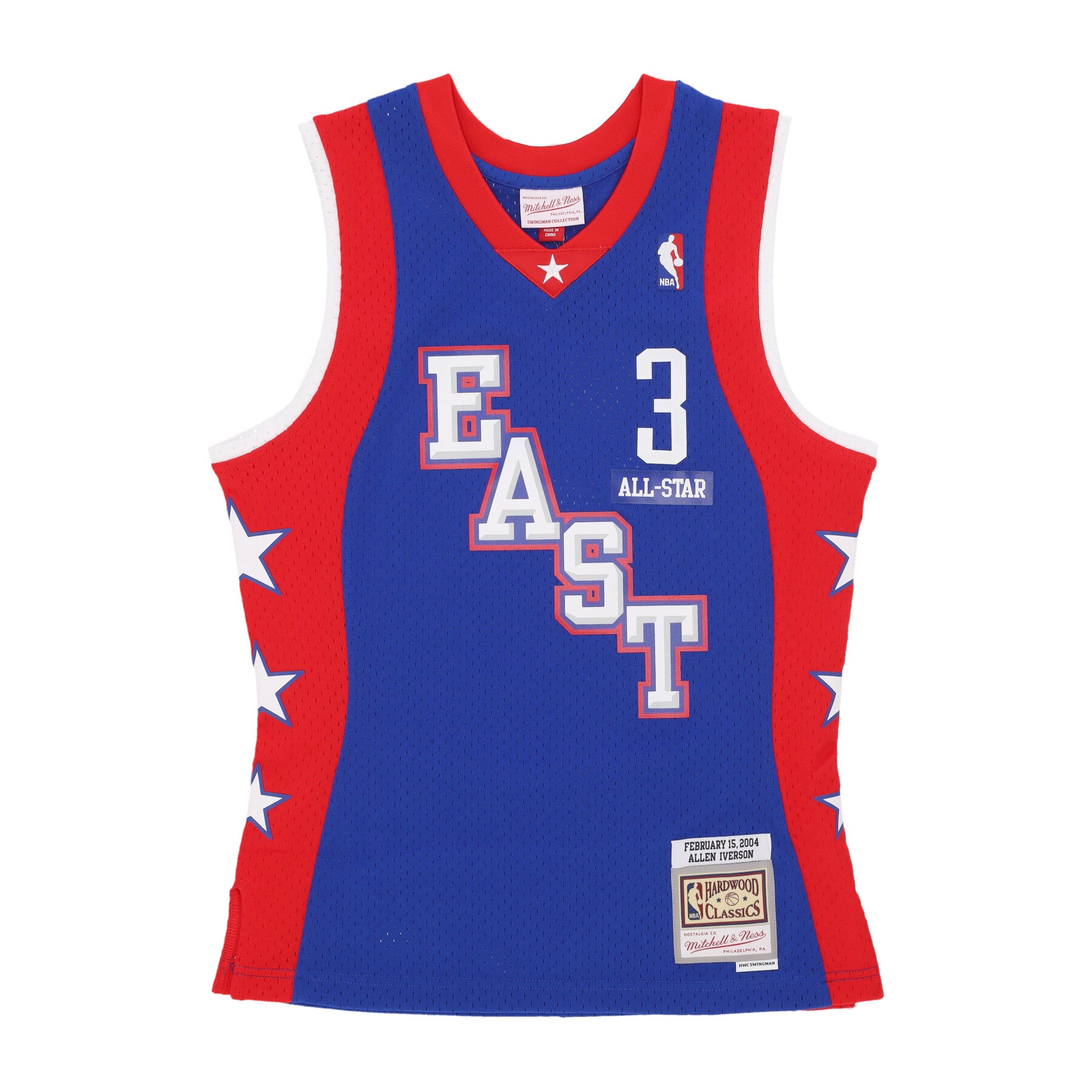 Canotta Basket Uomo Nba Dark Jersey All Star 2004 No 3 Allen Iverson Team East Royal SMJY7077-ASE04AIVROYA