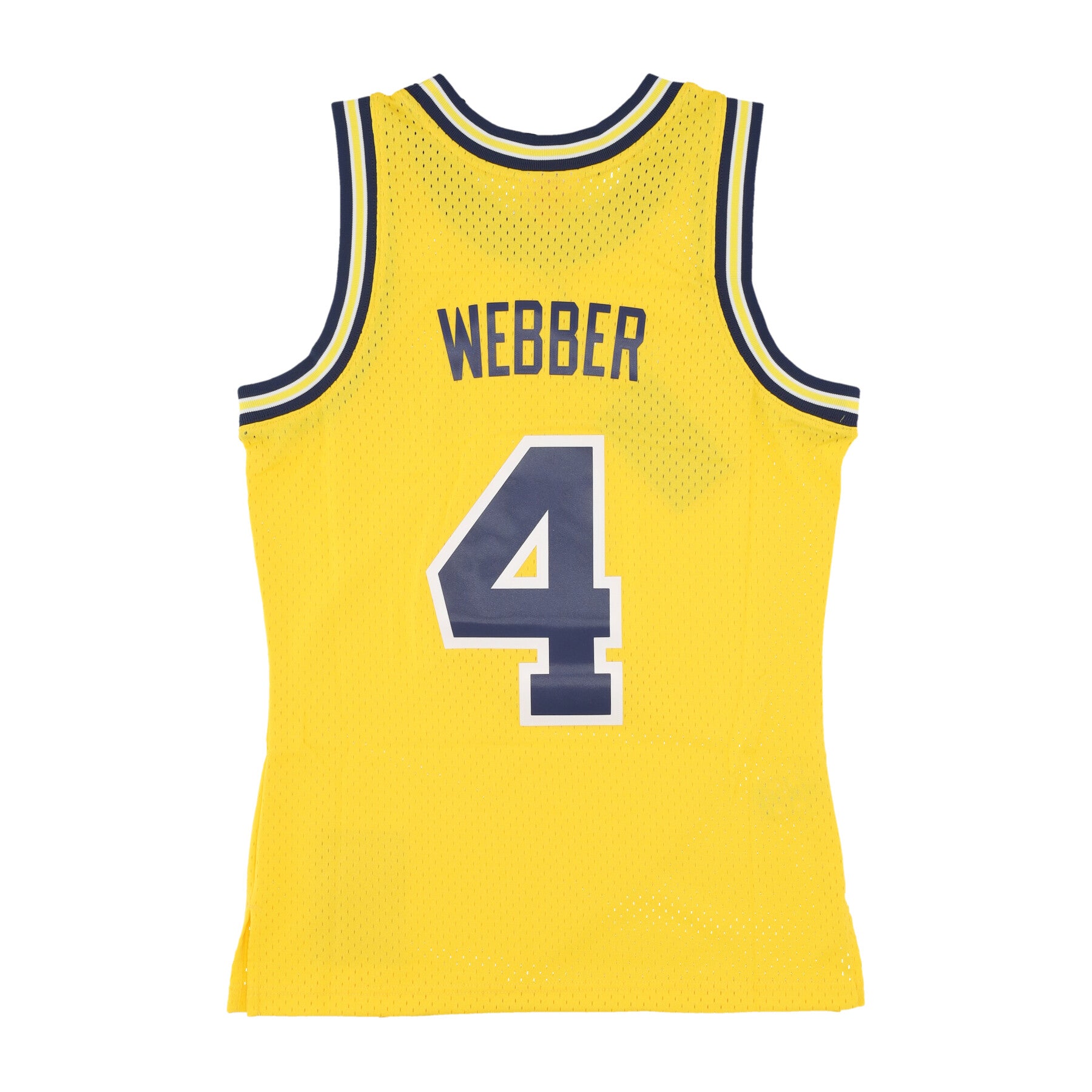Canotta Basket Uomo Ncaa Maize Jersey 1991 No 4 Chris Webber Micwol Yellow SMJY6223-UMI91CWEYELL