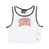 Canotta Corta Donna W Nba Team Wordmark Crop Tank Top Phosun White/black 60435337