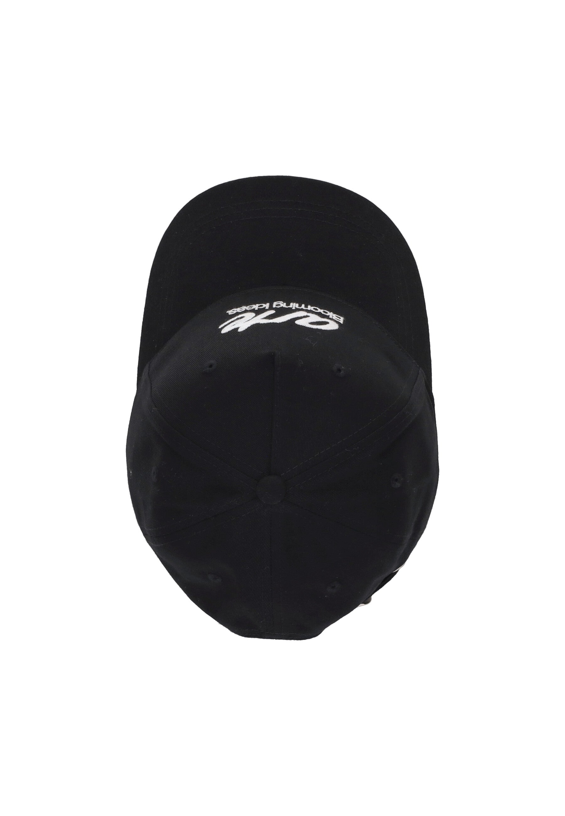 Cappellino Visiera Curva Unisex Front Logo Embroidery Cap Black 224AC