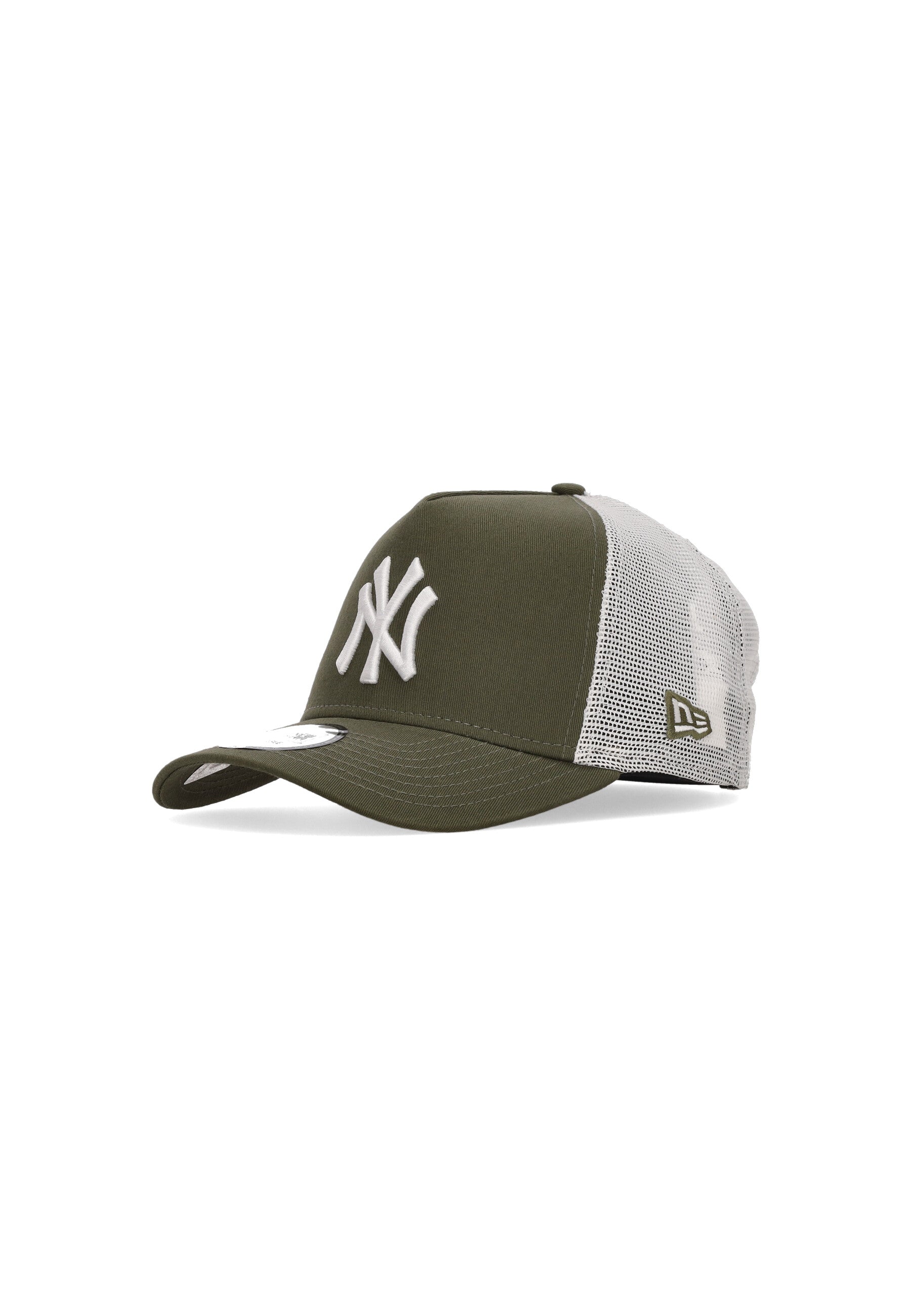 Cappellino Visiera Curva Unisex Mlb League Essential A-frame Trucker Neyyan New Olive/white