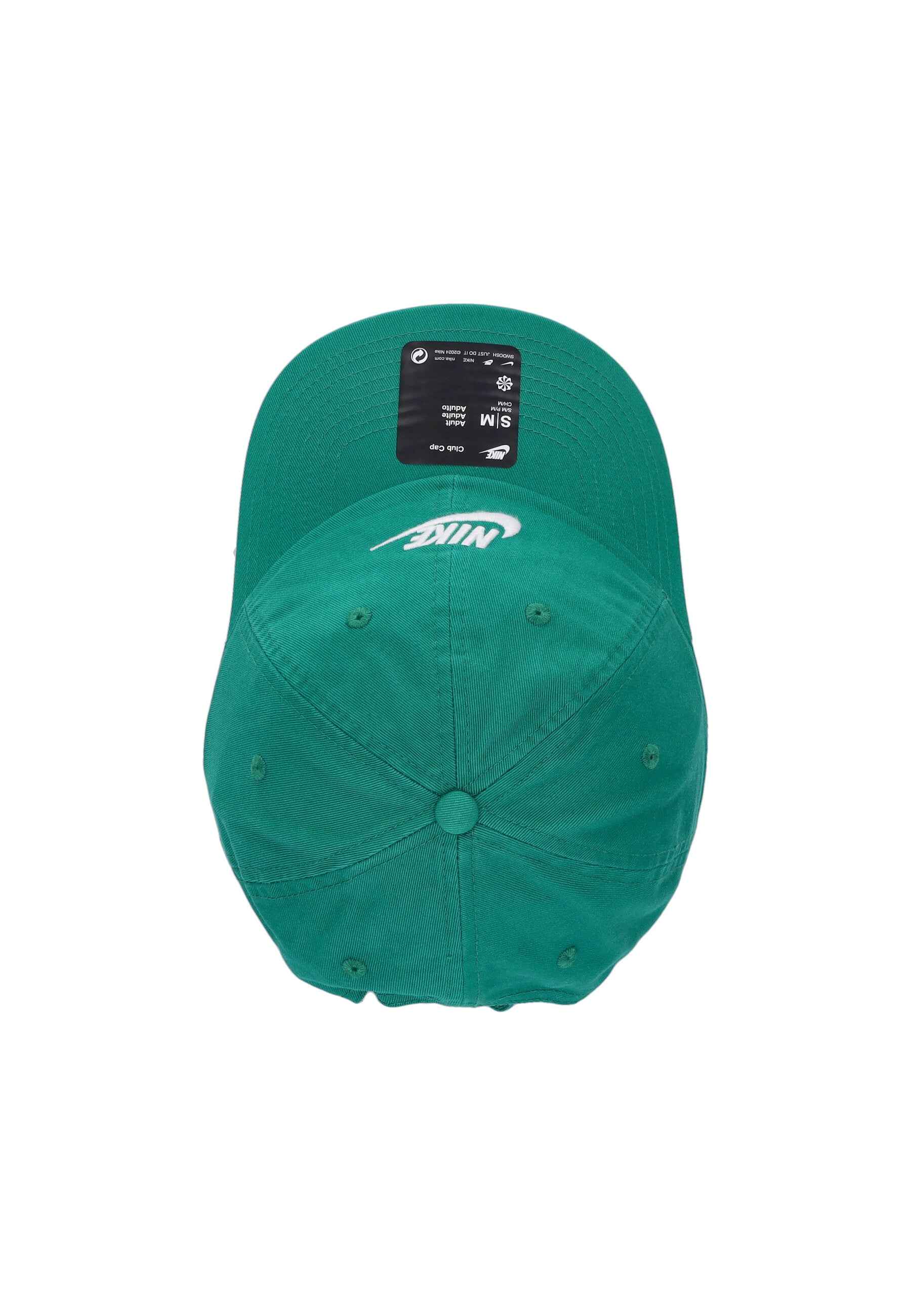 Cappellino Visiera Curva Uomo Club Futura Washed Cap Malachite/white FB5368-365