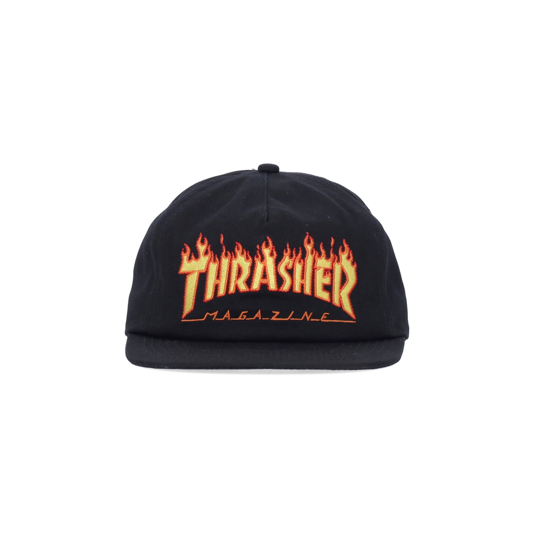 Cappellino Visiera Piatta Uomo Flame Embroidered Snapback Black E51THRFLA