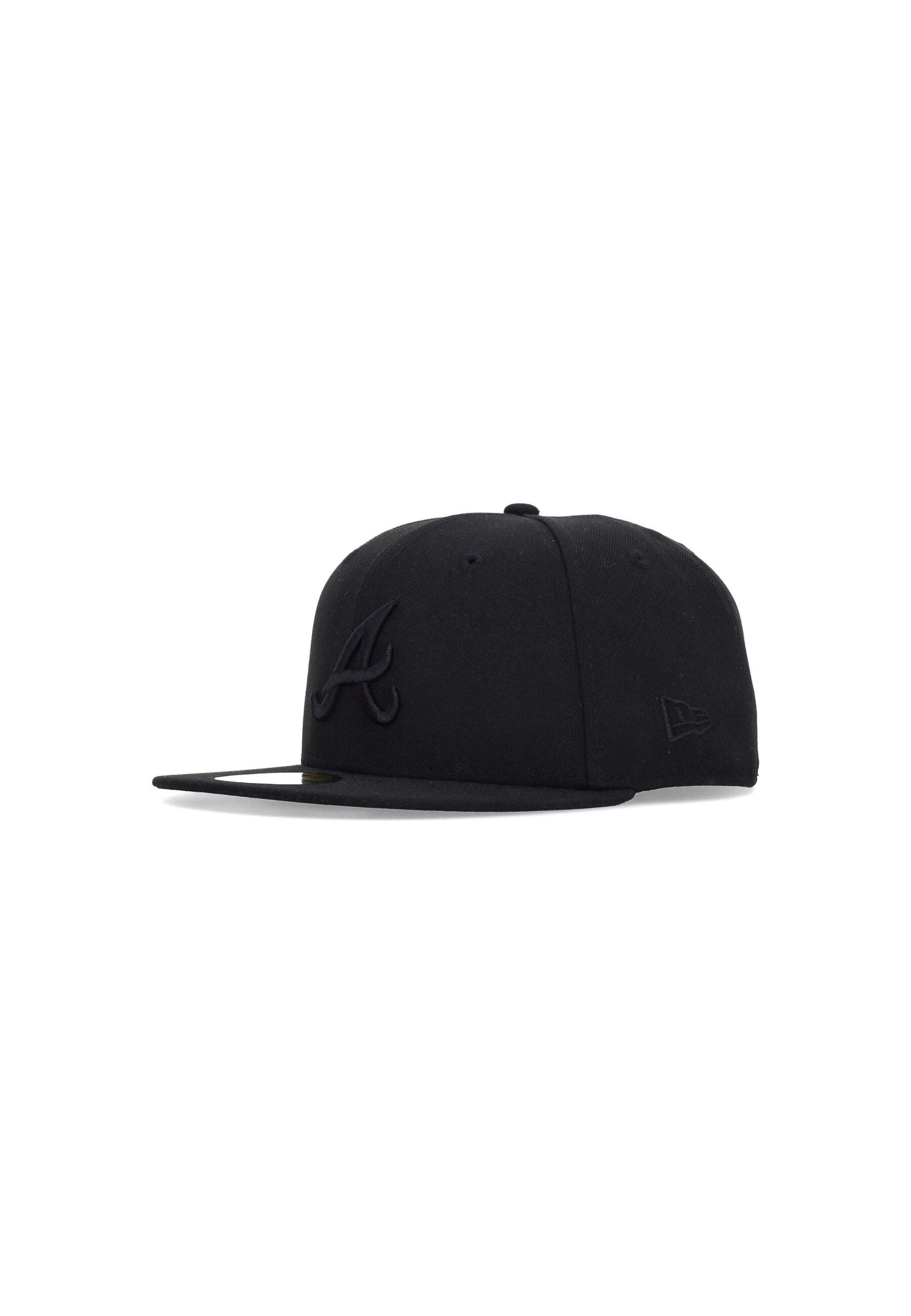 Cappellino Visiera Piatta Uomo Mlb Bob 5950 Atlbra Black/black