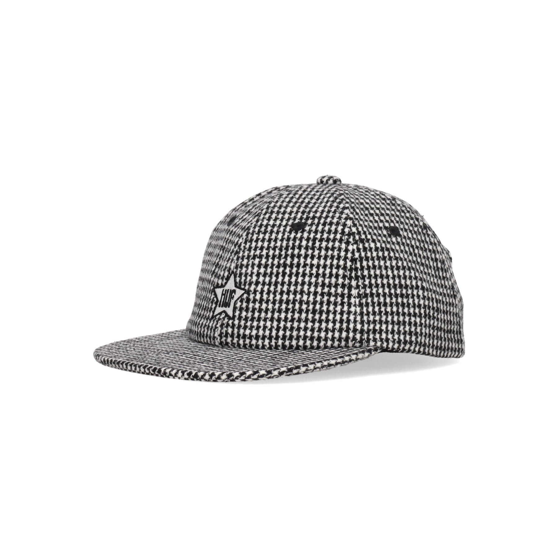 Cappellino Visiera Piatta Uomo One Star Houndstooth 6 Panel Hat Black HT00753