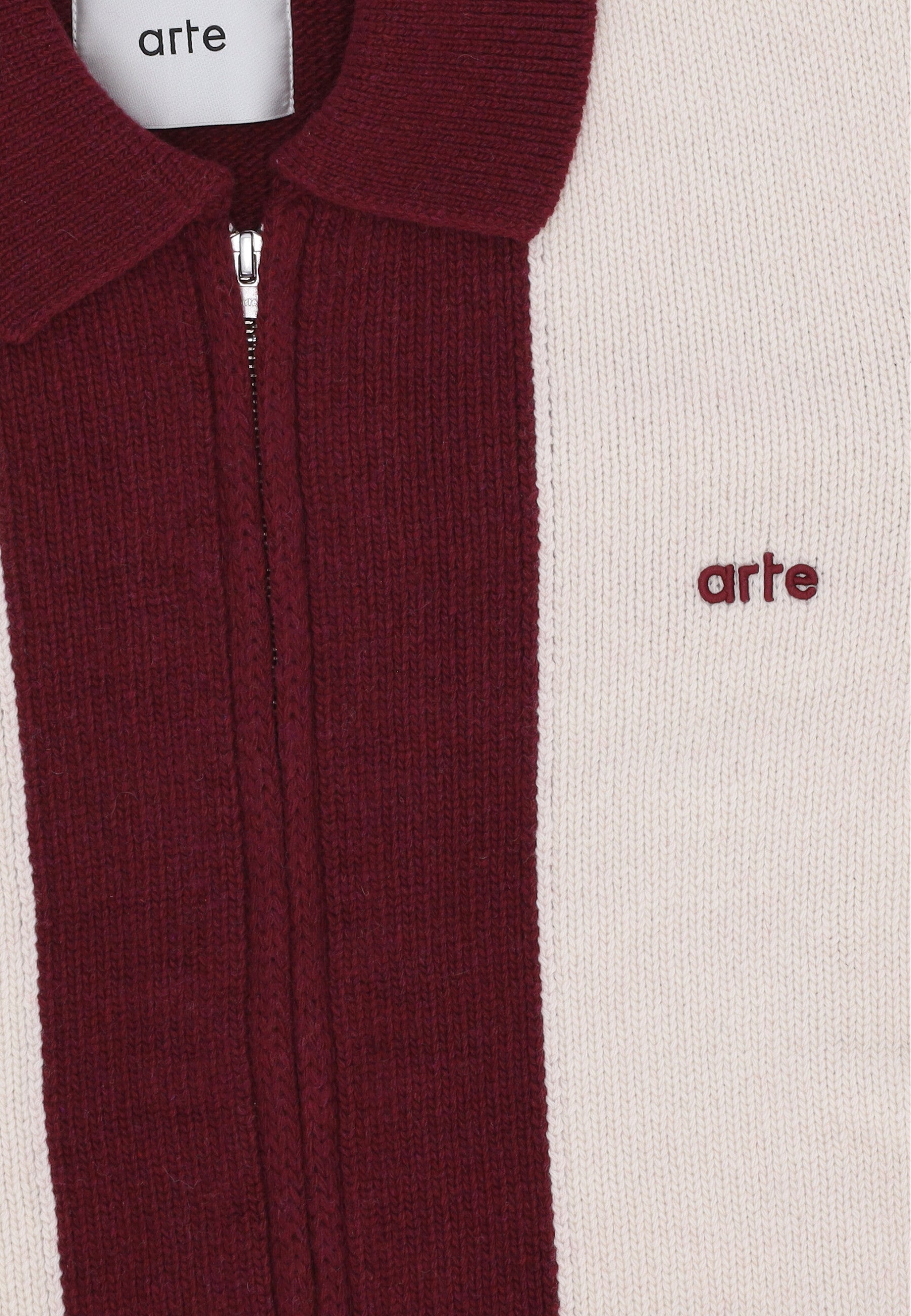 Cardigan Uomo Logo Cardigan Bordeaux/cream 257K