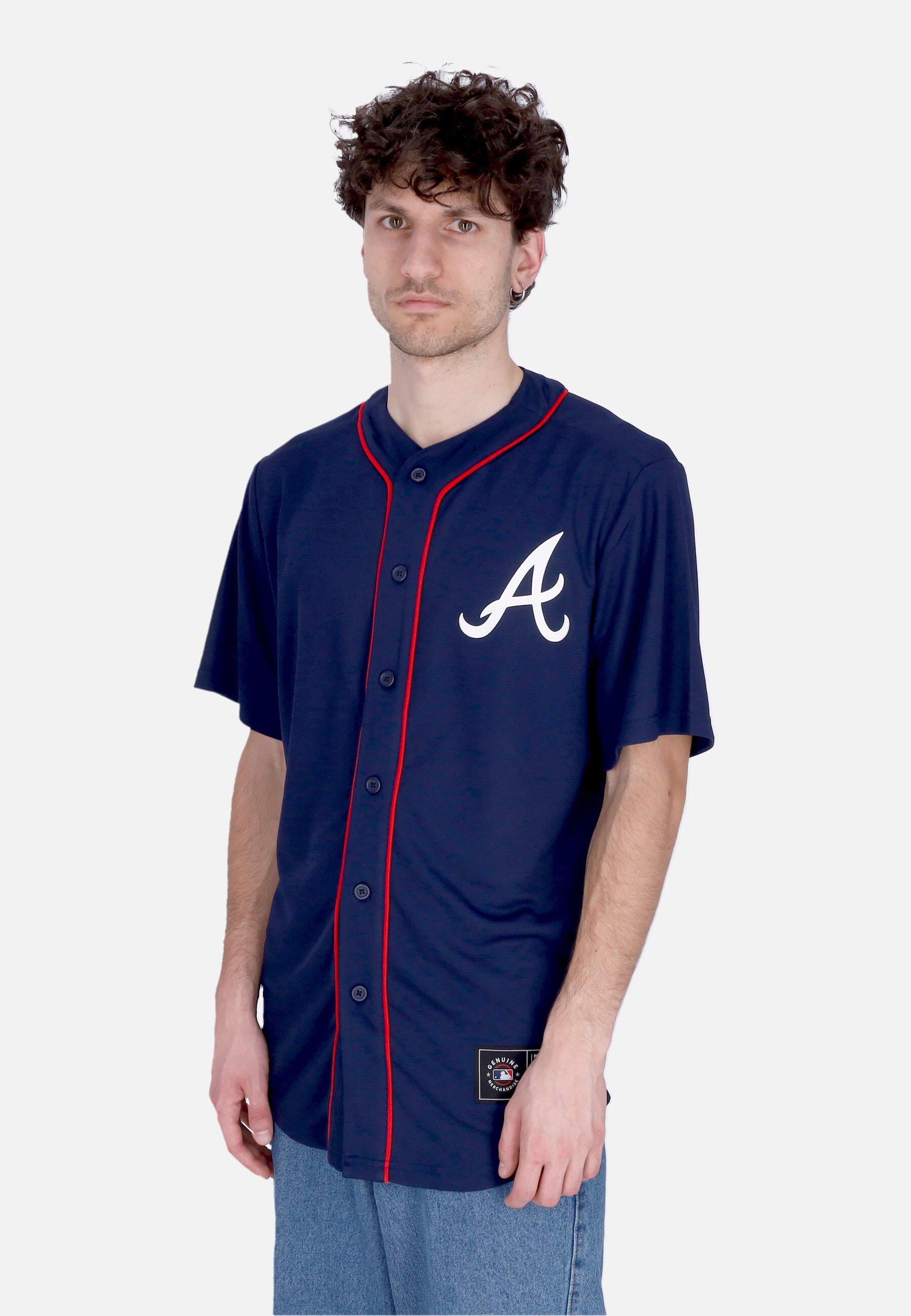 Casacca Baseball Uomo Mlb Core Foundation Jersey Atlbra Original Team Colors 007N-4512-AW-0IY