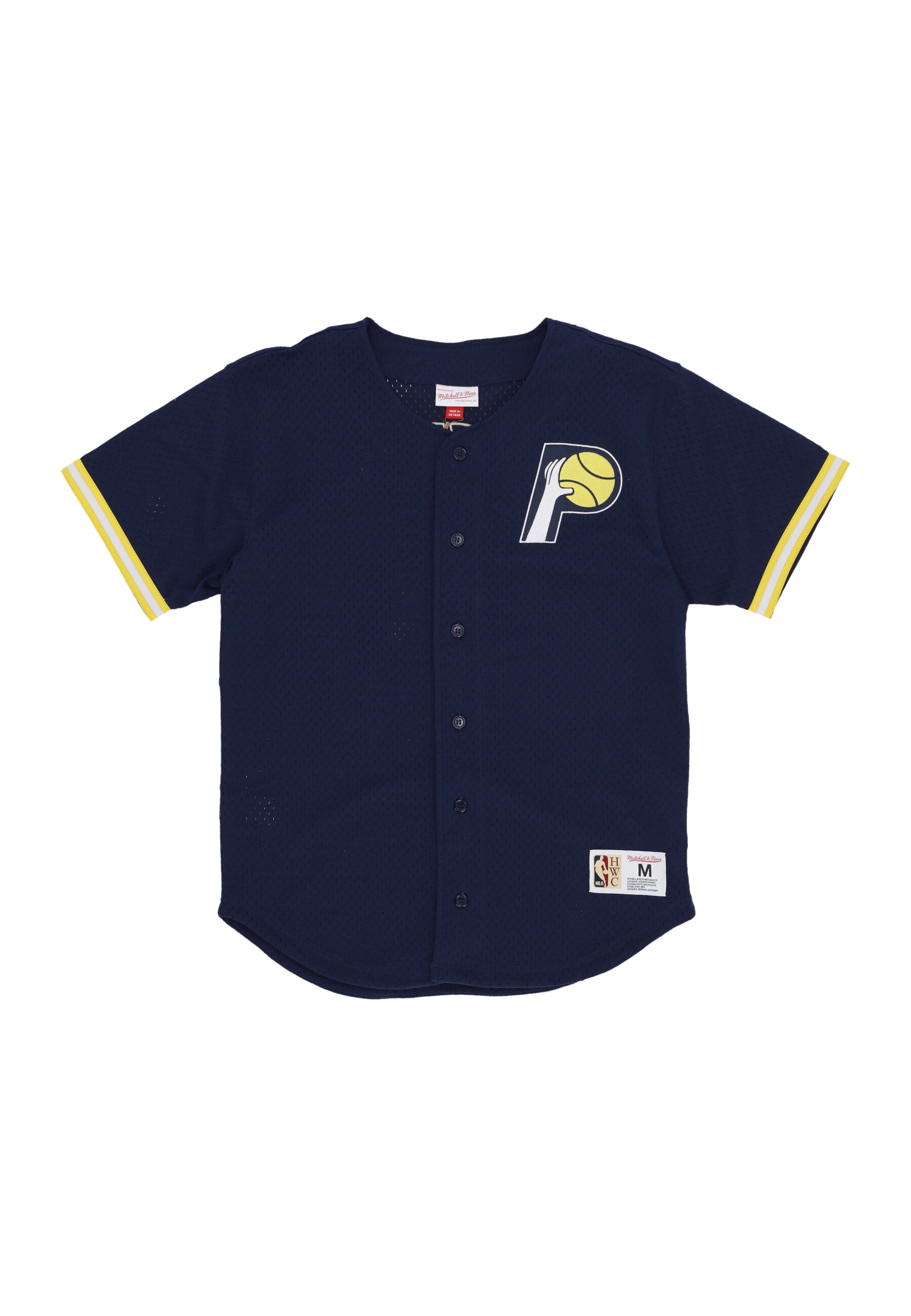 Casacca Bottoni Uomo Nba Gametime Mesh Button Front Logo Indpac Original Team Colors TP8066-IPANAVY