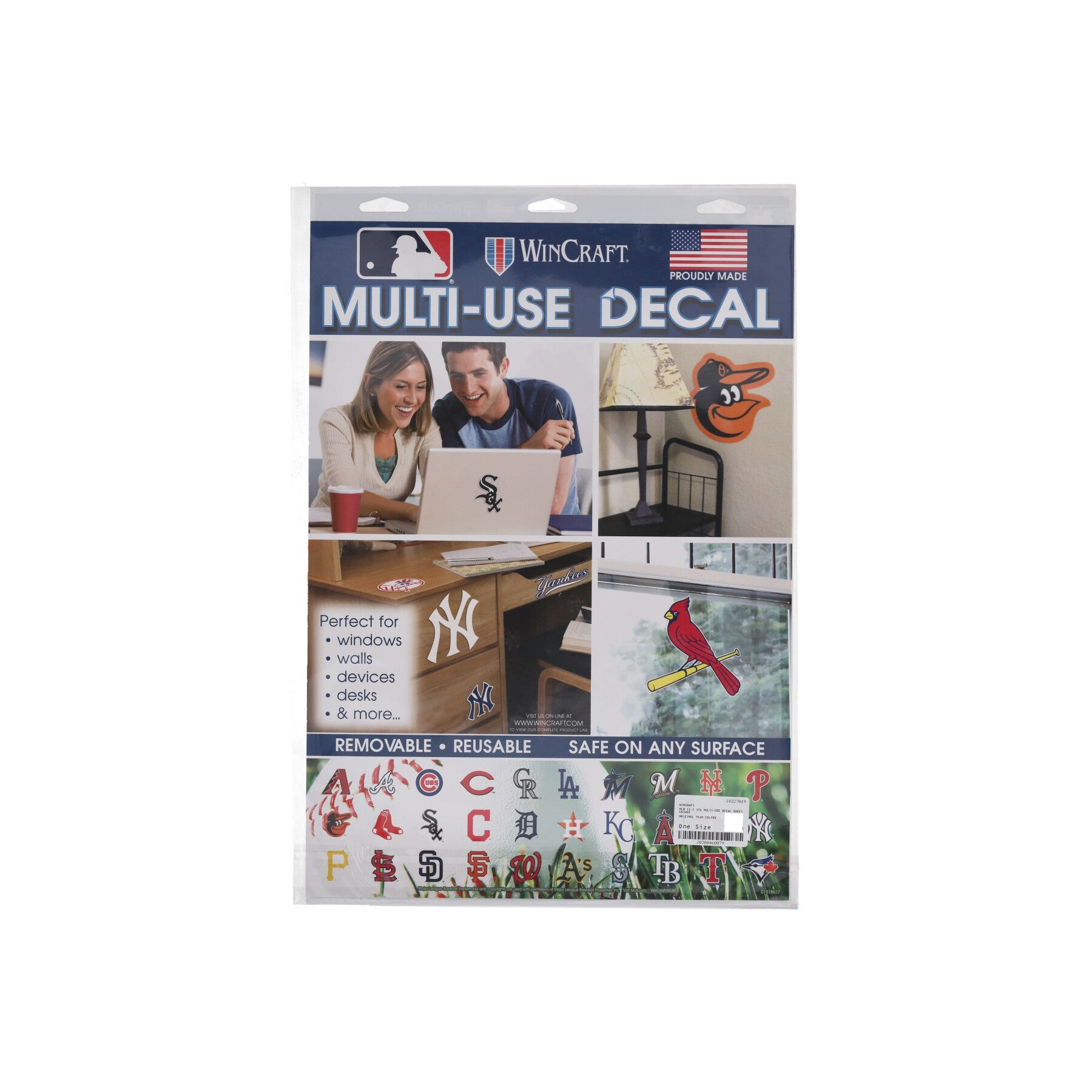 Decalcomania Unisex Mlb 11 X 17” Multi-use Decal Sheet Chiwhi Original Team Colors 18227019