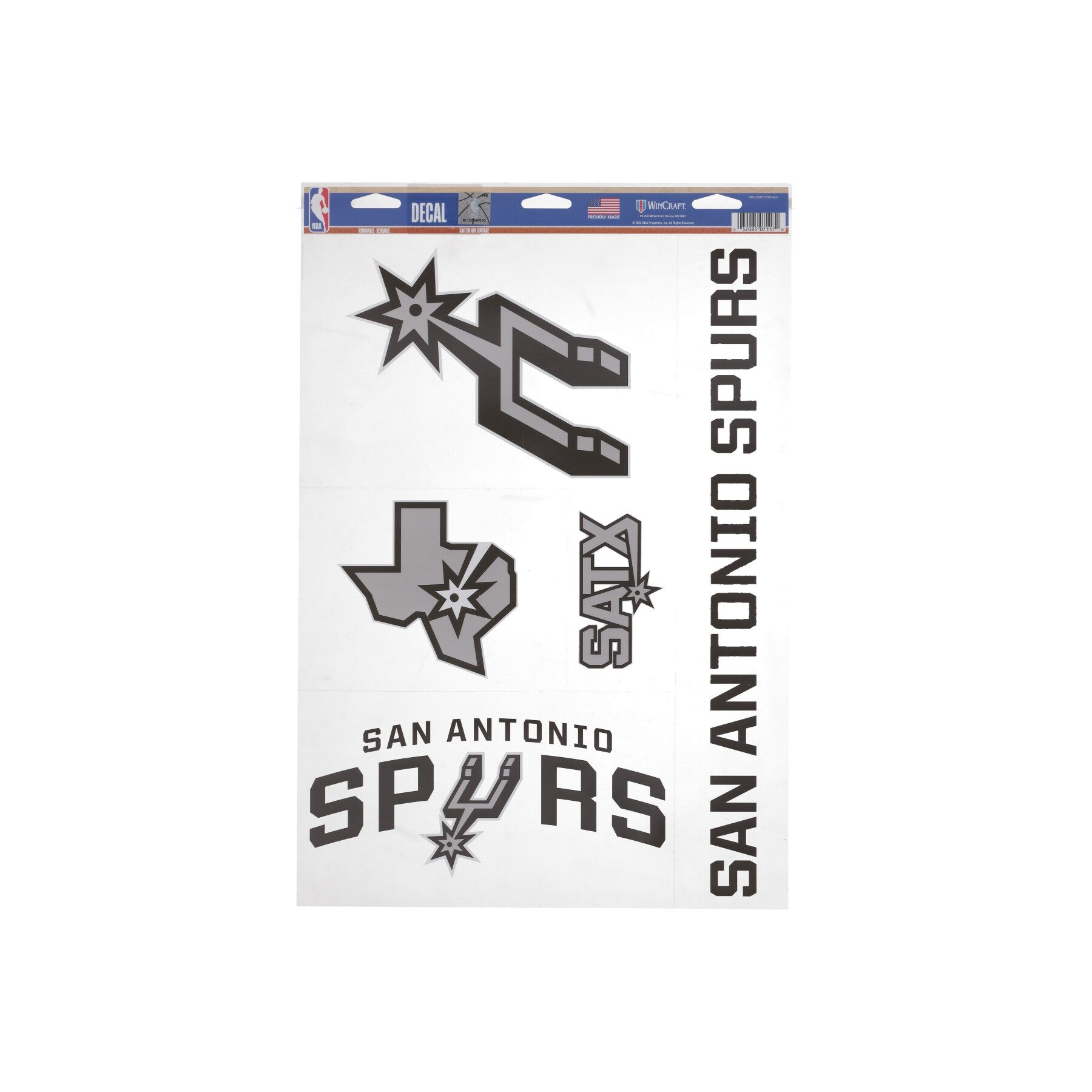 Decalcomania Unisex Nba 11 X 17” Multi-use Decal Sheet Saaspu Original Team Colors 07117022