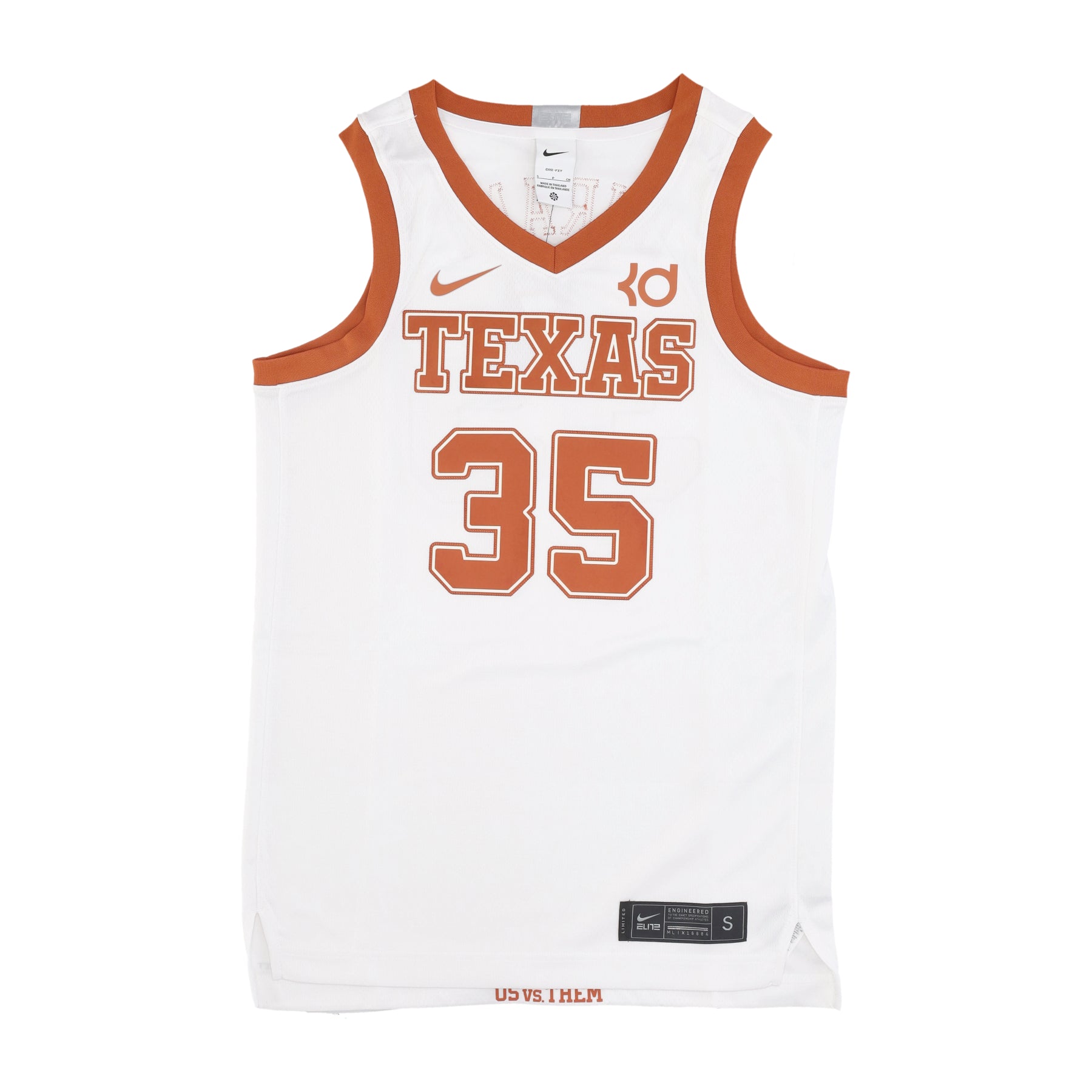 Canotta Basket Uomo Ncaa Dri Fit College Swingman No 35 Kevin Durant Texlon White/desert Orange CN3018-100