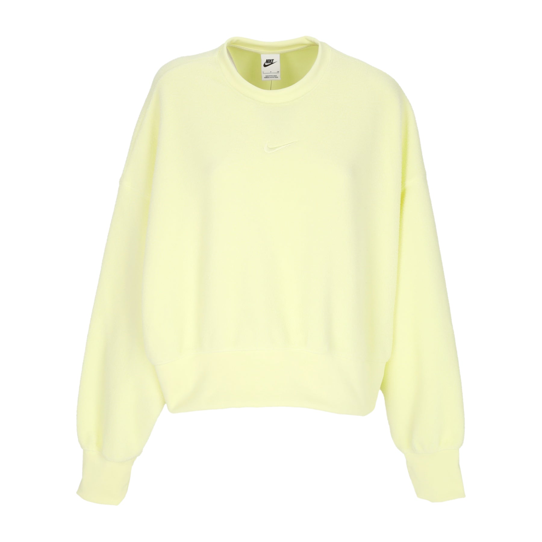 Felpa Girocollo Donna Sportswear Plush Mod Crop Crewneck Black/dk Smoke Grey DQ6844