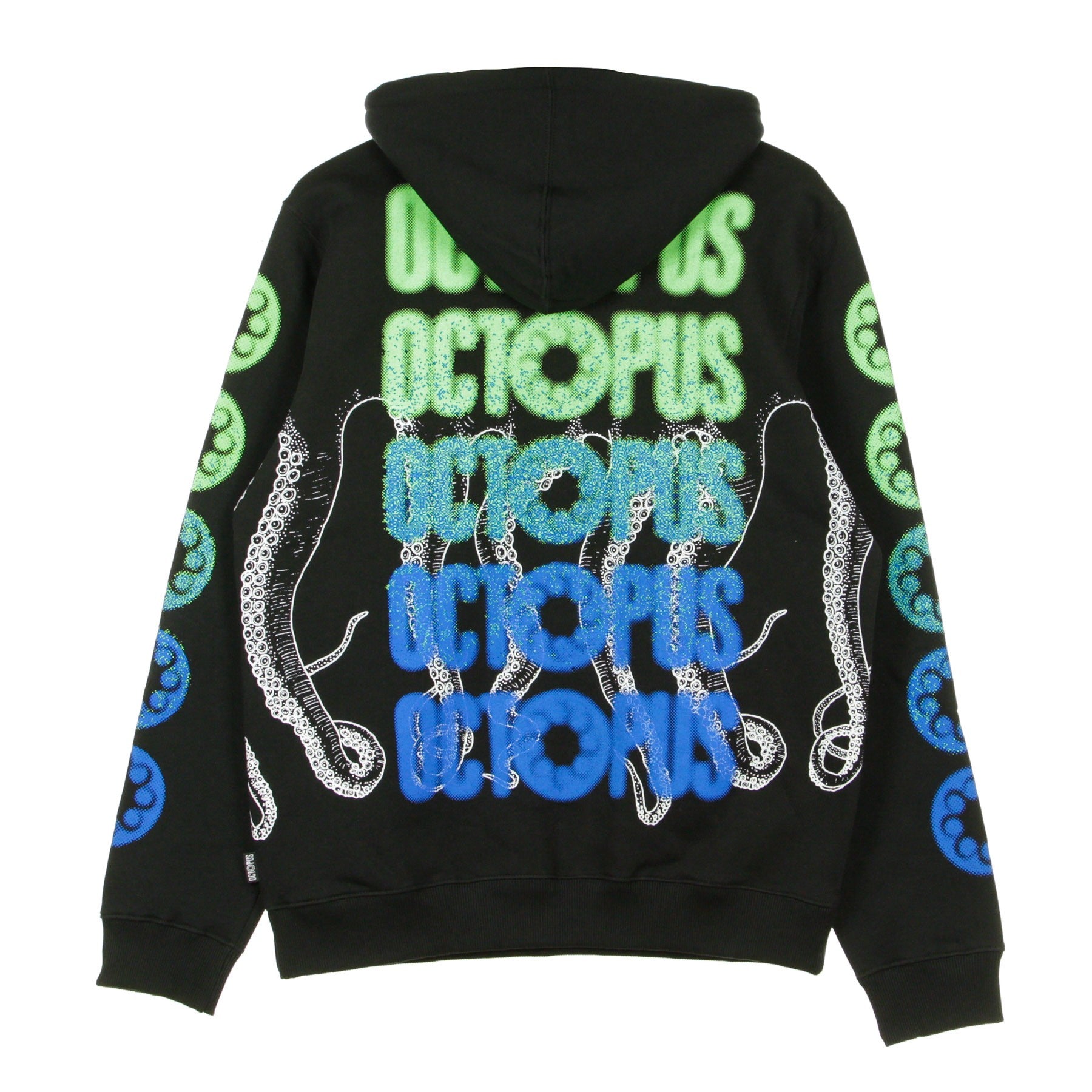 Felpa Cappuccio Uomo Blurred Hoodie Black