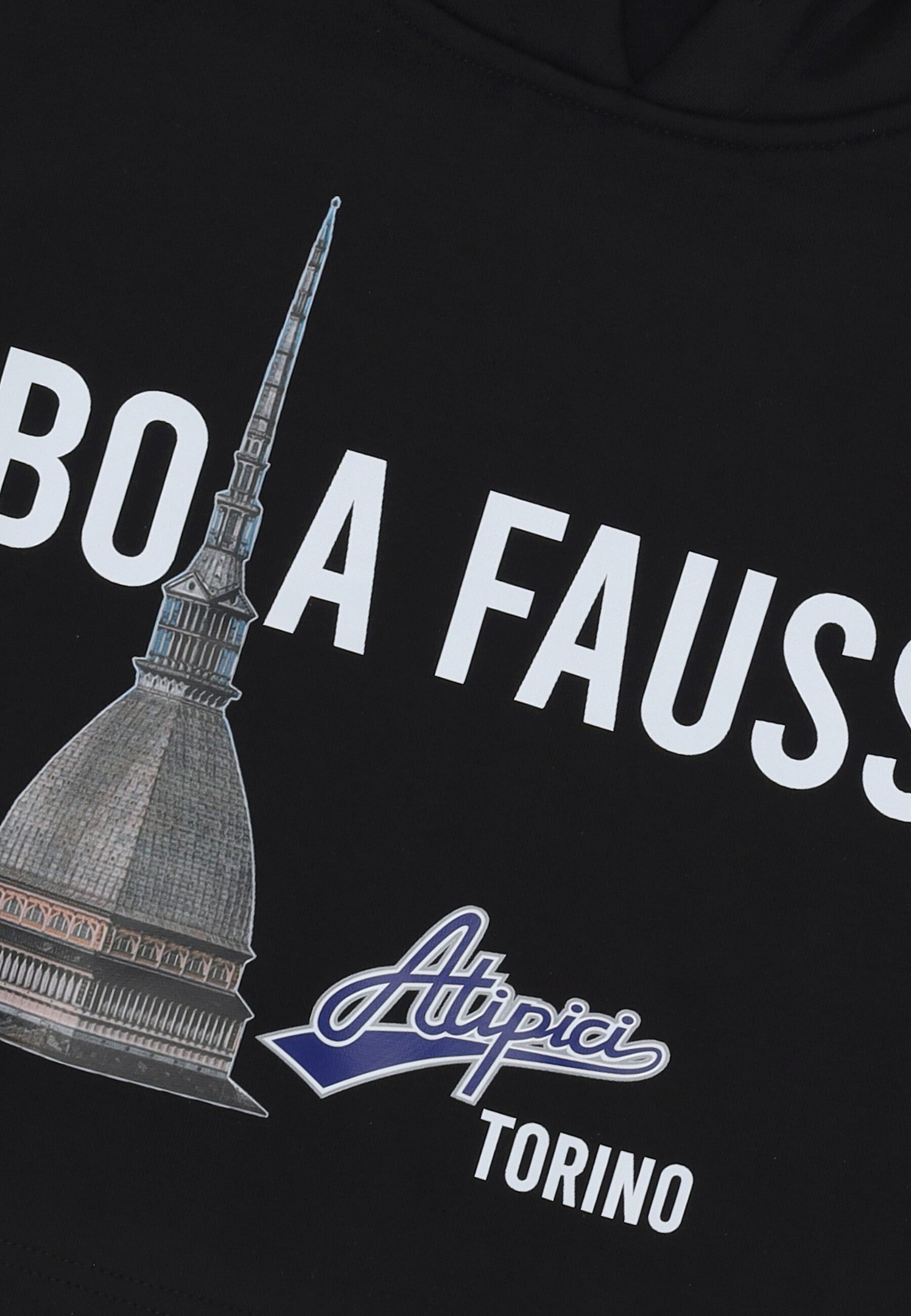 Felpa Cappuccio Uomo Boia Fauss Hoodie Black ATIPICI093-HD-FAUSS