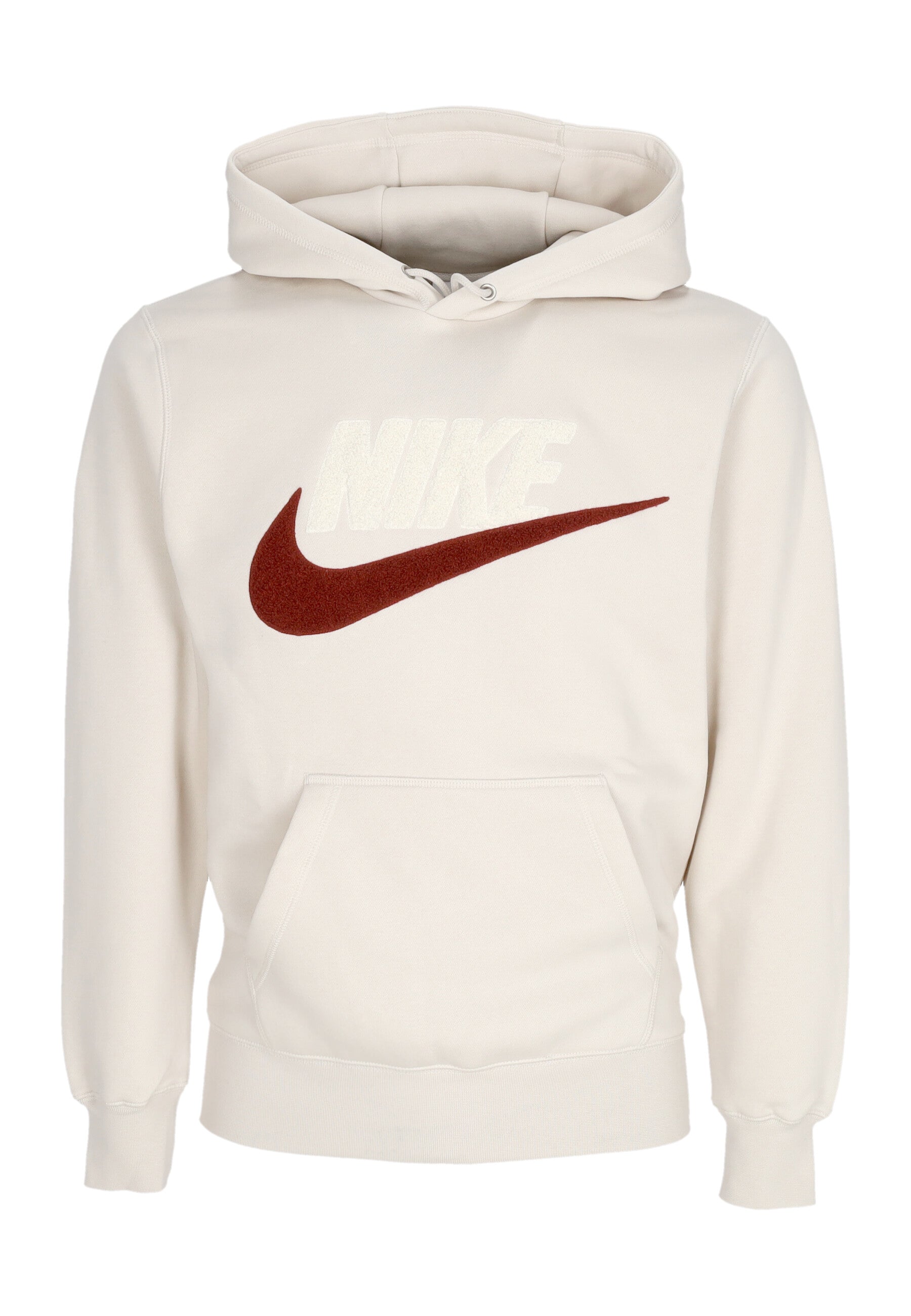 Felpa Cappuccio Uomo Club Futura Hoodie Lt Orewood Brn/lt Orewood Brn FN3104-104