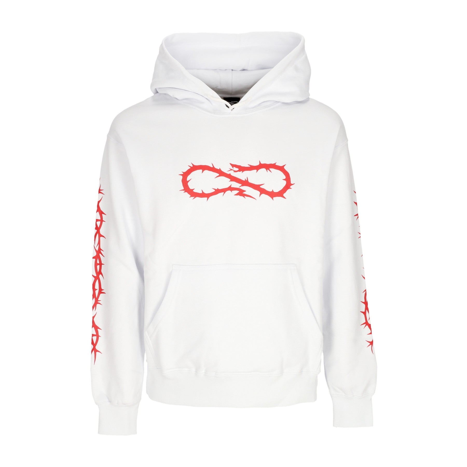 Felpa Cappuccio Uomo Crown Hoodie White 23FWPRFE205
