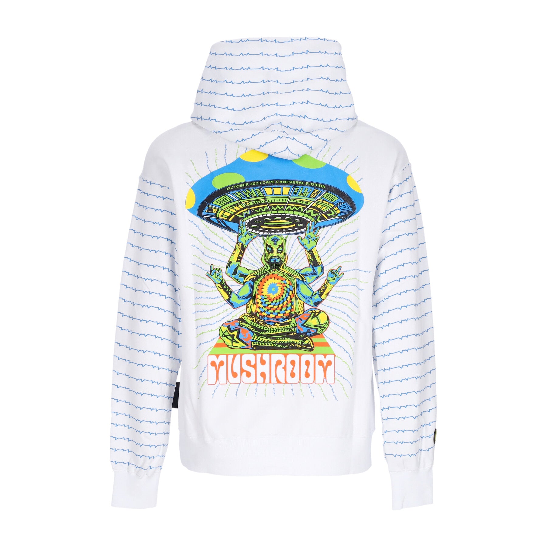 Felpa Cappuccio Uomo Discovery Hoodie White 23FWMU23025-02