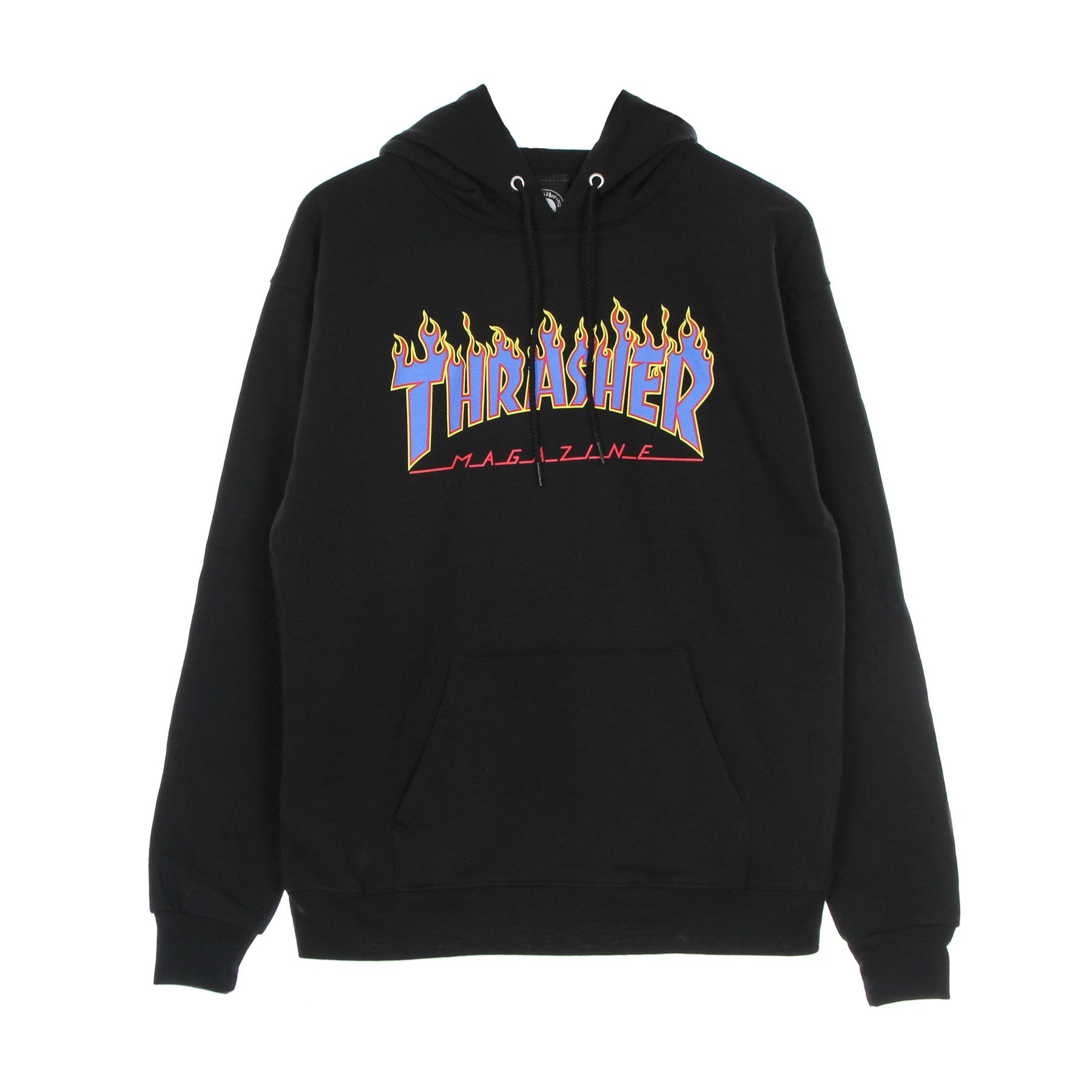 Felpa Cappuccio Uomo Flame Hood Black/blue E35THRFLA