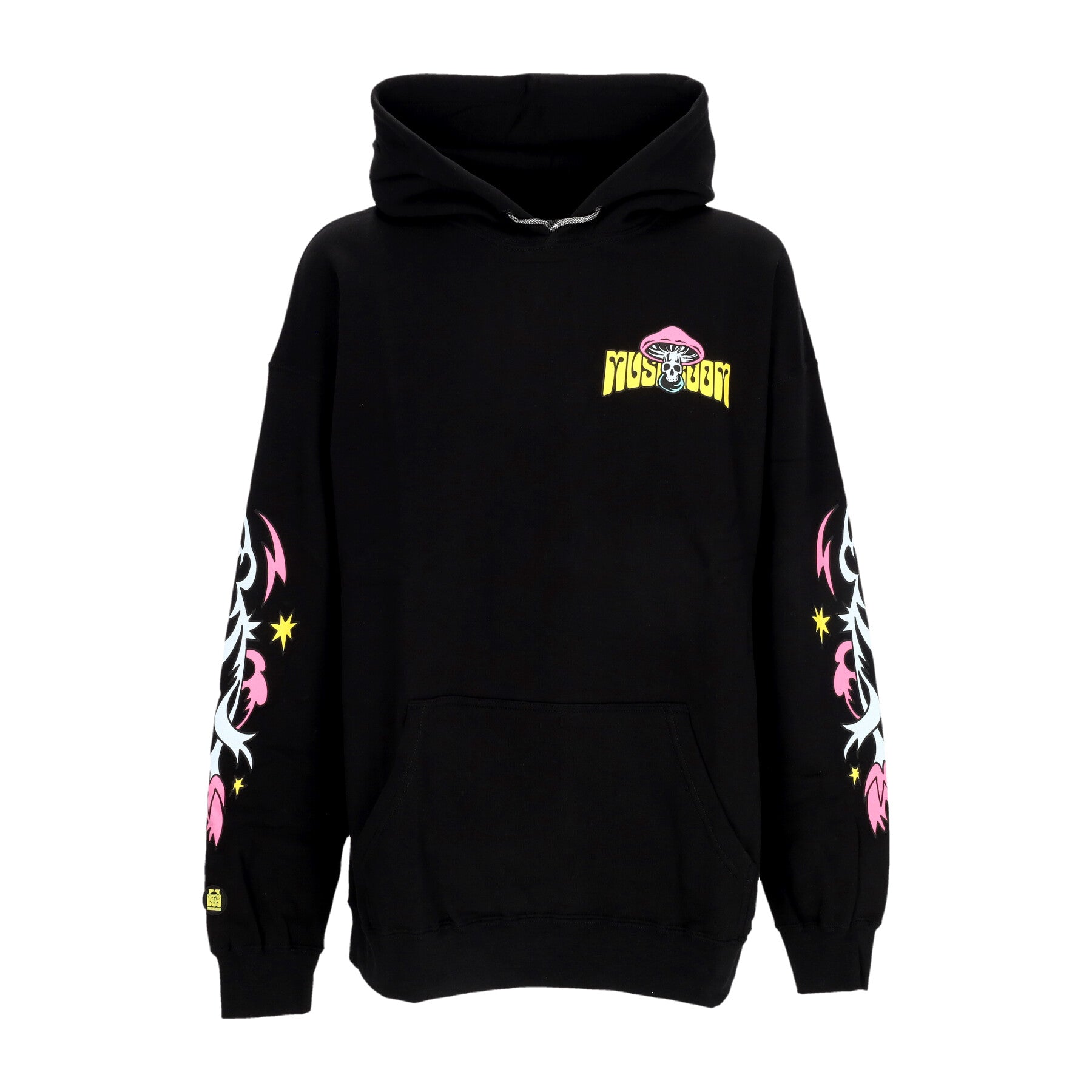 Felpa Cappuccio Uomo Flowers Hoodie Black 23FWMU23020-01