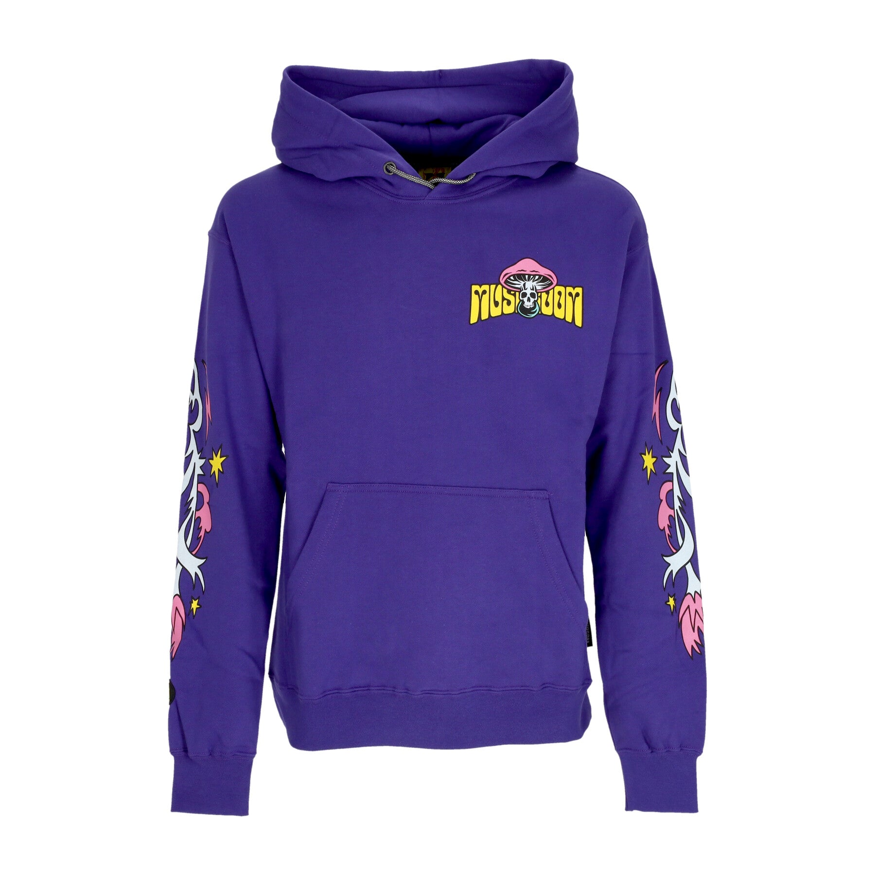 Felpa Cappuccio Uomo Flowers Hoodie Purple 23FWMU23020-35