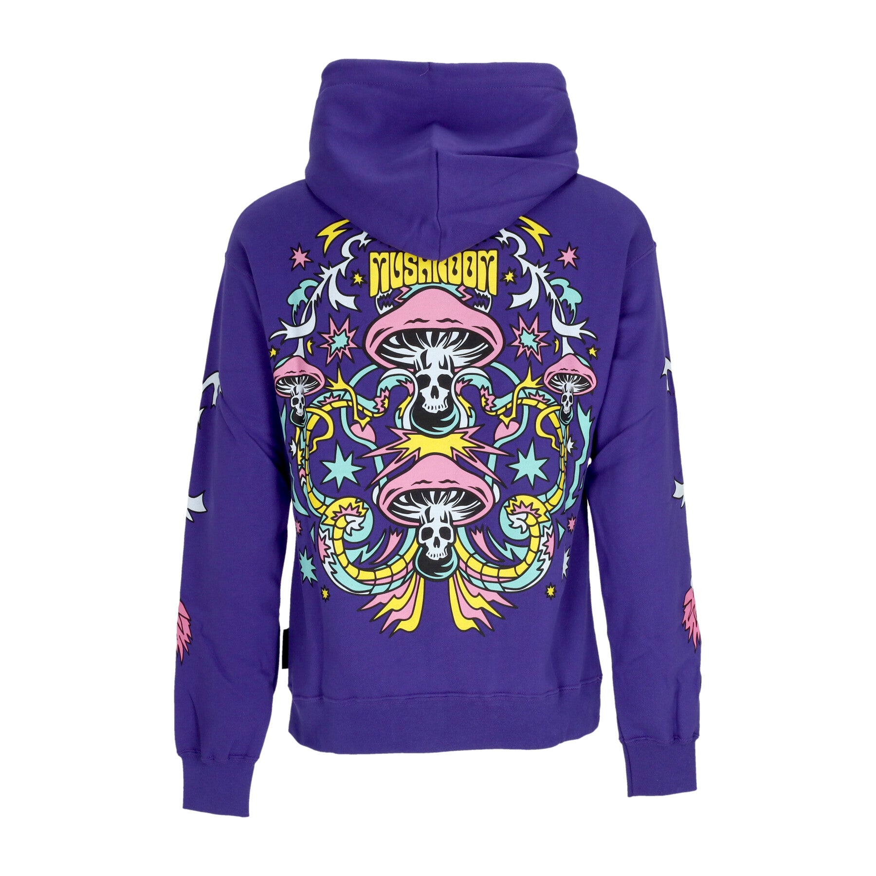 Felpa Cappuccio Uomo Flowers Hoodie Purple 23FWMU23020-35