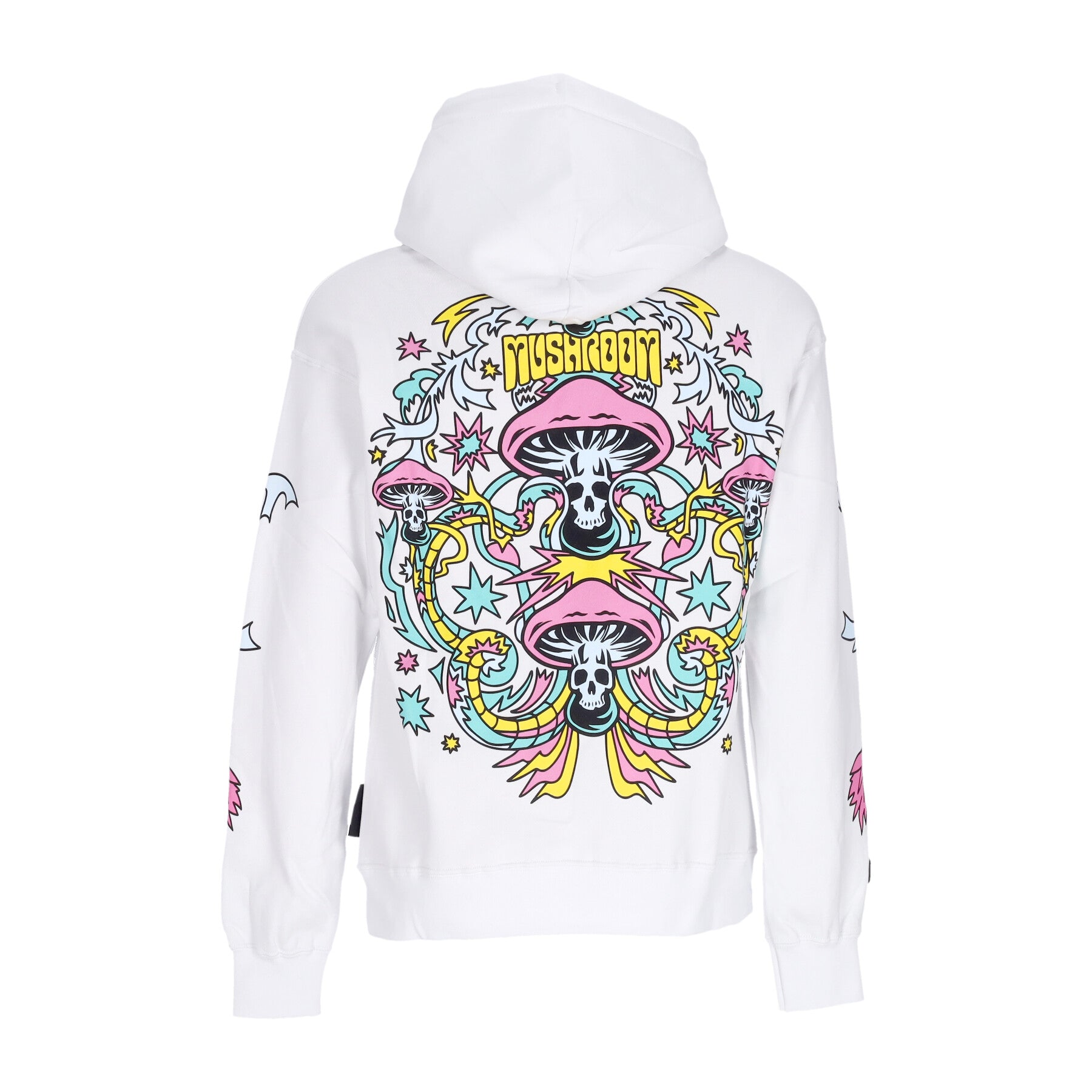 Felpa Cappuccio Uomo Flowers Hoodie White 23FWMU23020-02