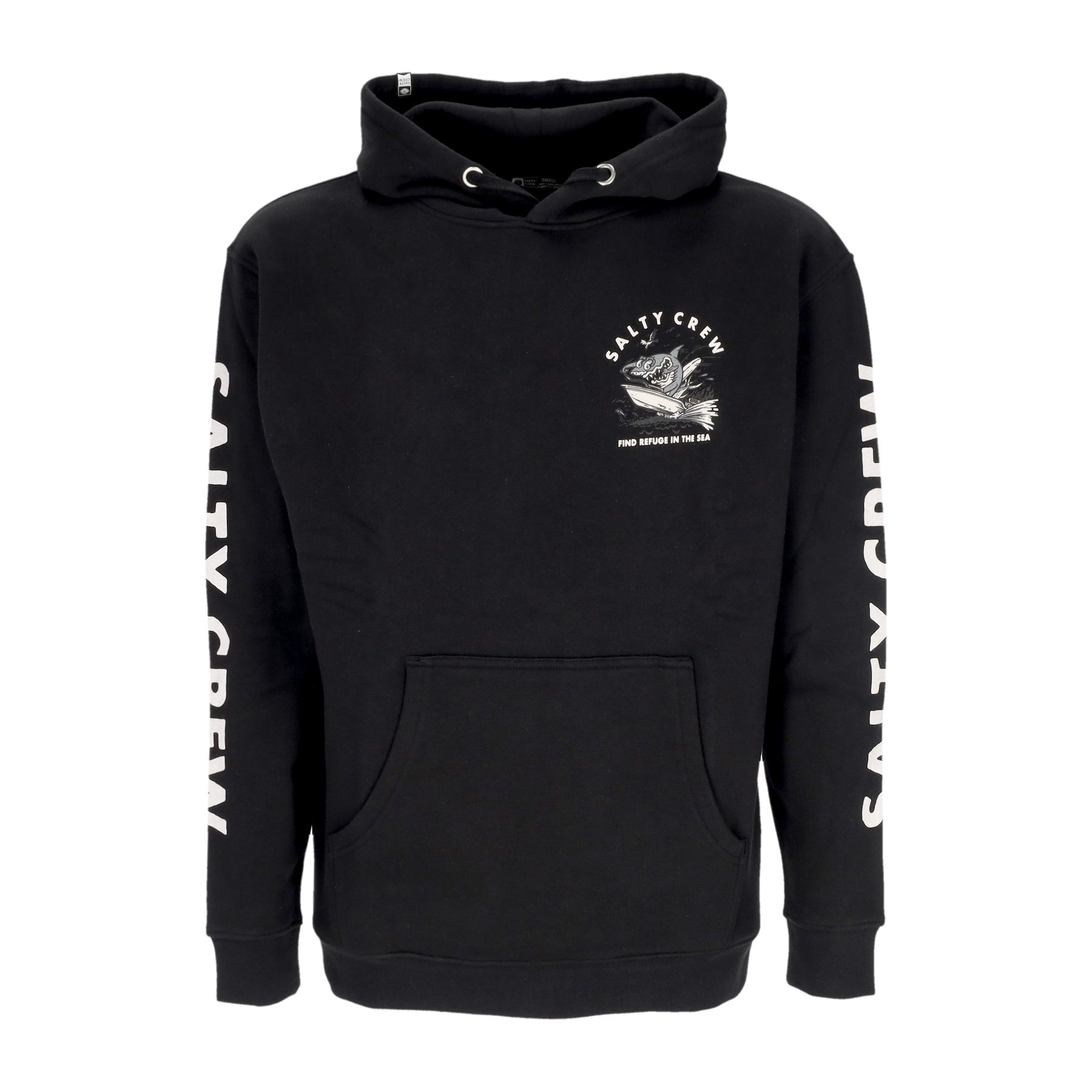 Felpa Cappuccio Uomo Hot Rod Shark Hoodie Fleece Black 20335265