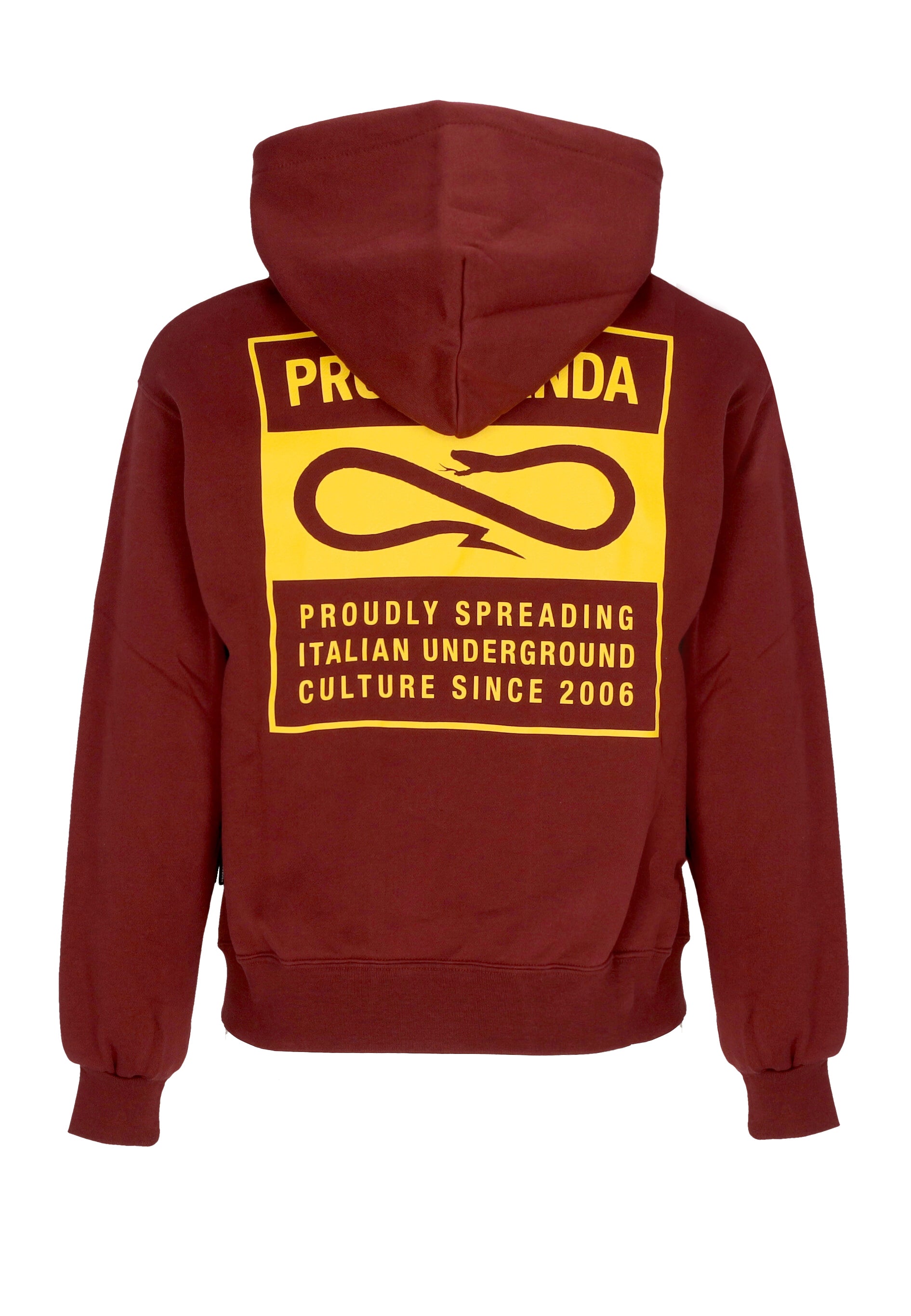 Felpa Cappuccio Uomo Label Og Hoodie Garnet 24FWPRFE743