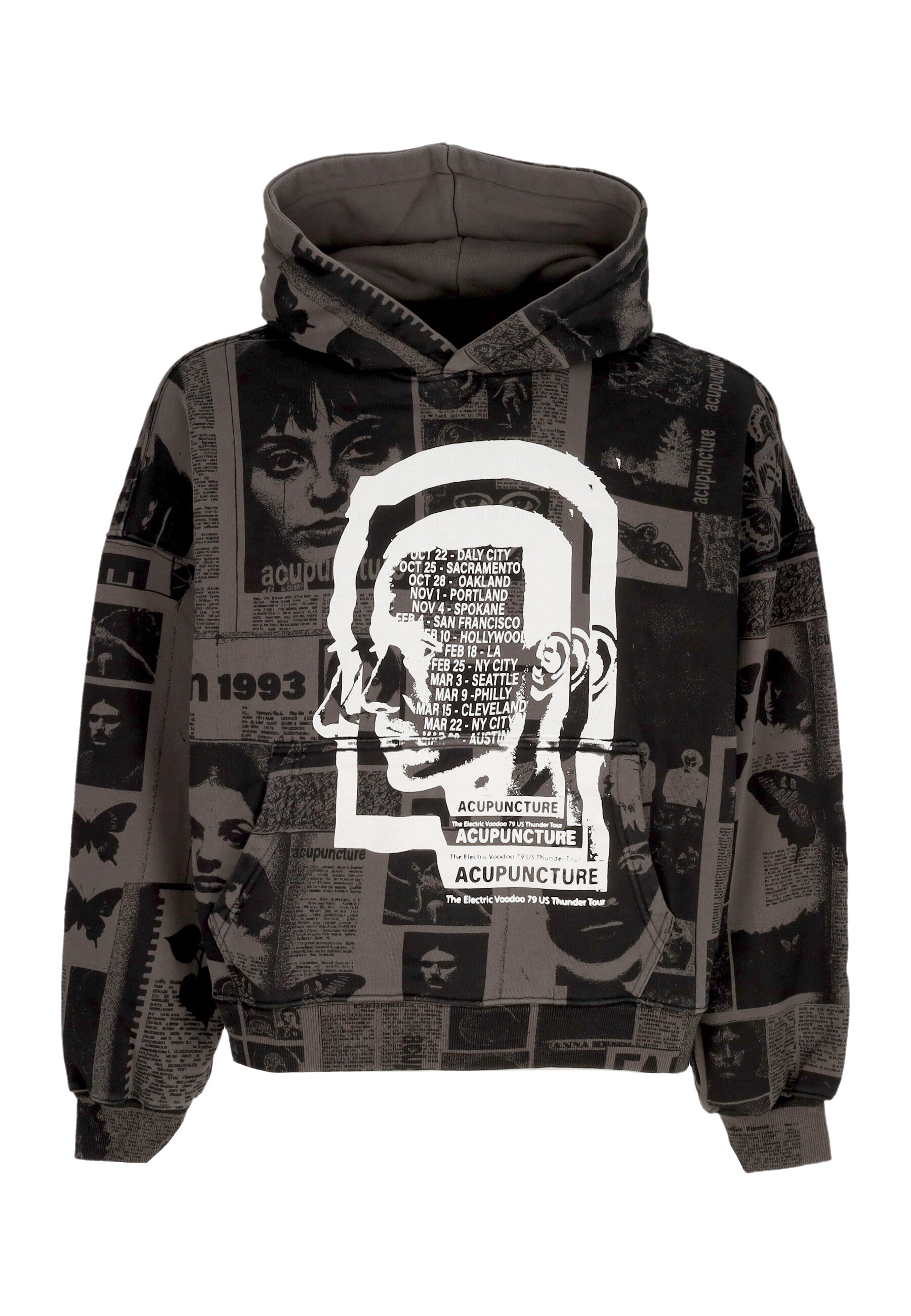 Felpa Cappuccio Uomo Manifesto Hoodie Dark Grey HTDM372004