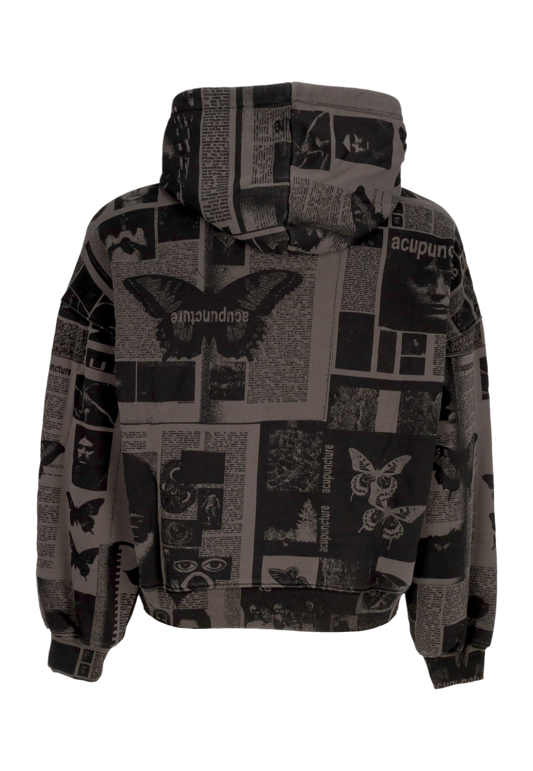 Felpa Cappuccio Uomo Manifesto Hoodie Dark Grey HTDM372004