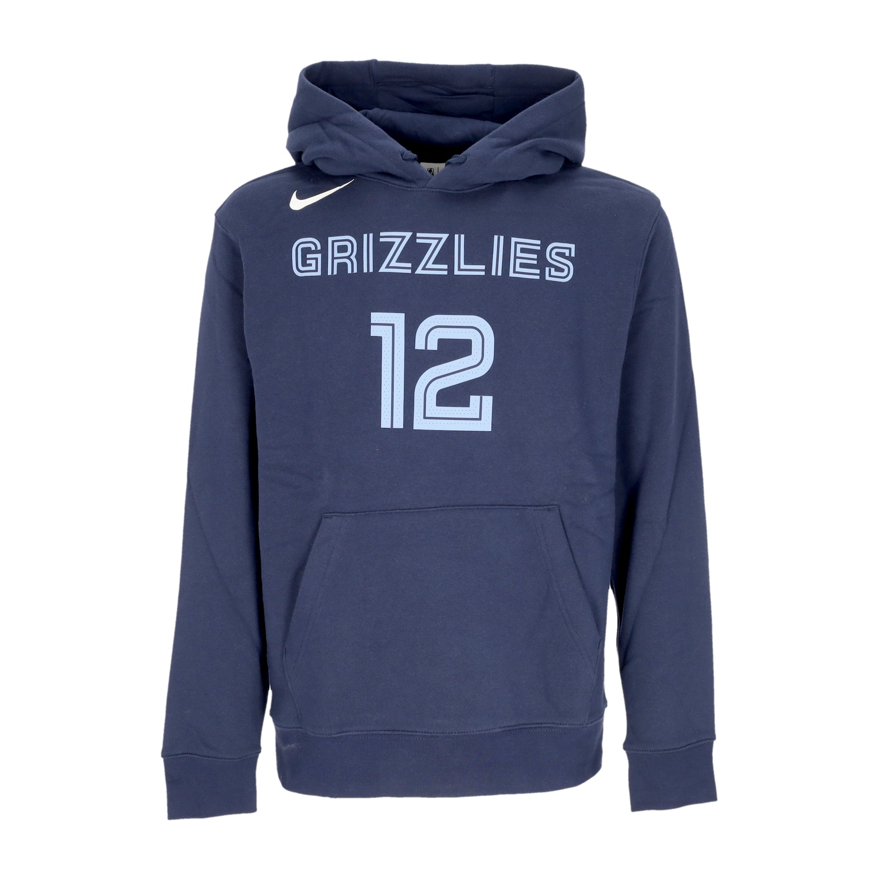 Felpa Cappuccio Uomo Nba Club Hoodie No 12 Ja Morant Memgri College Navy FB4798-419