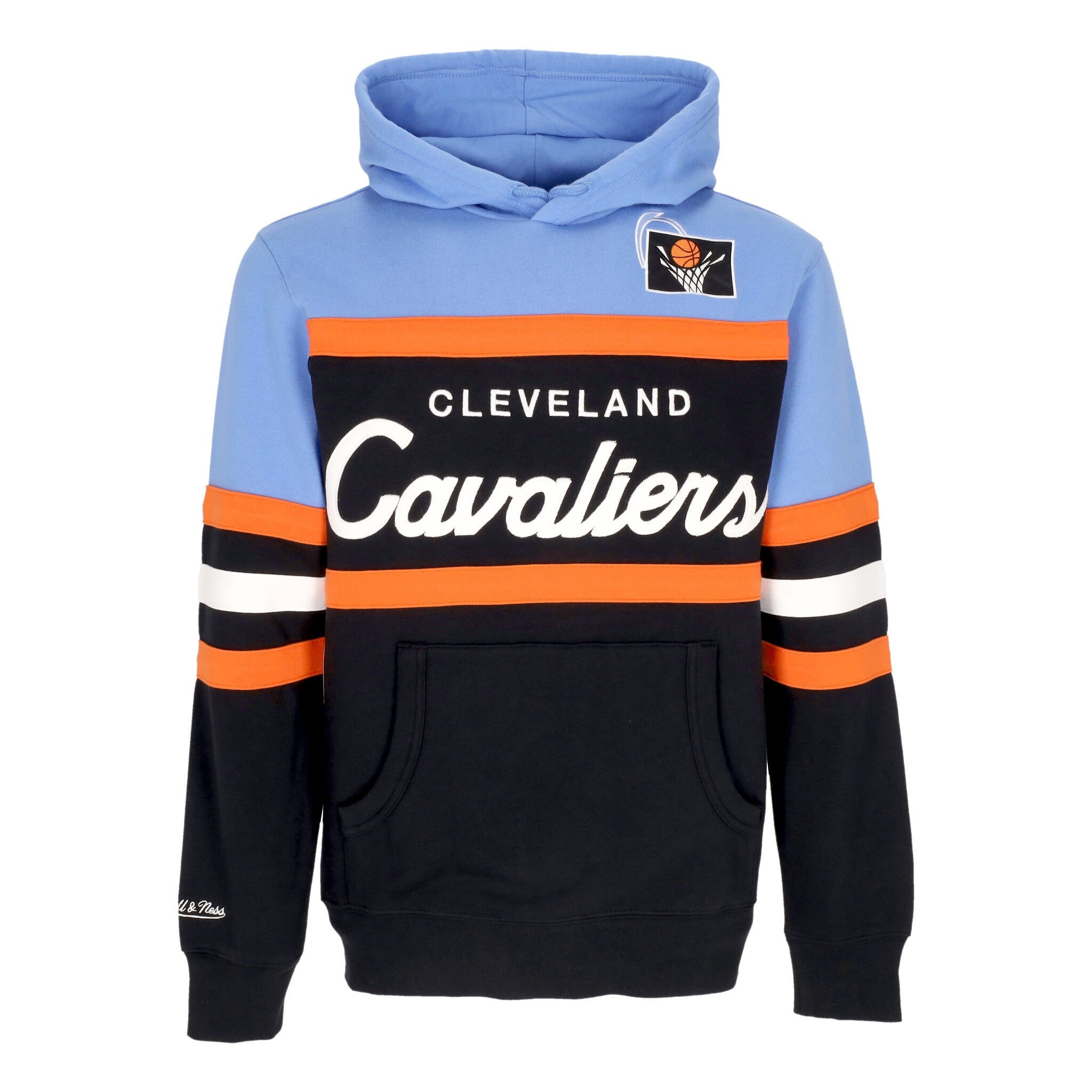 Felpa Cappuccio Uomo Nba Head Coach Hoodie Clecav Original Team Colors FPHD6293-CCAYYPPPBKBL