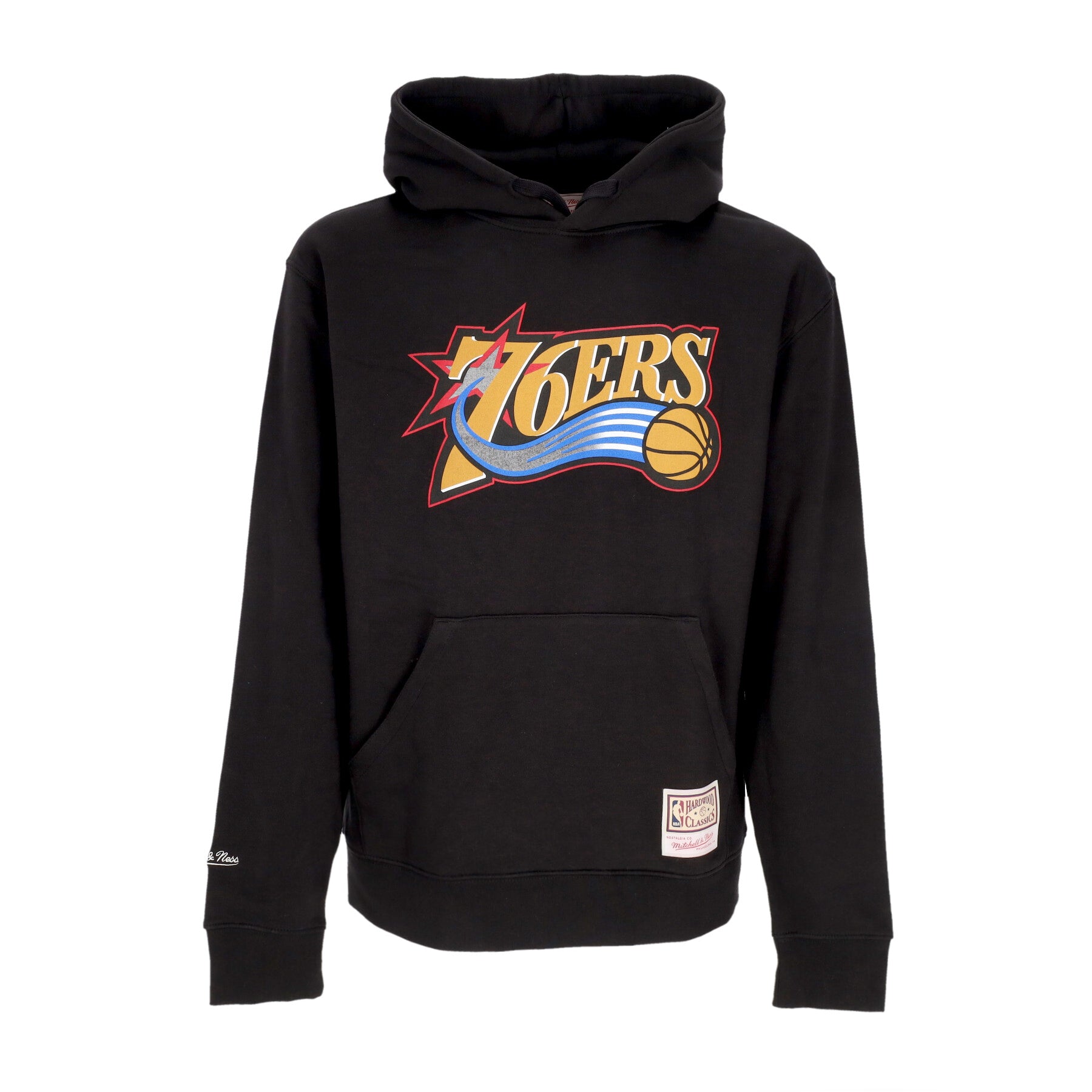 Felpa Cappuccio Uomo Nba Team Logo Hoodie Upd Phi76e Black HDSSINTL1267-P76BLCK