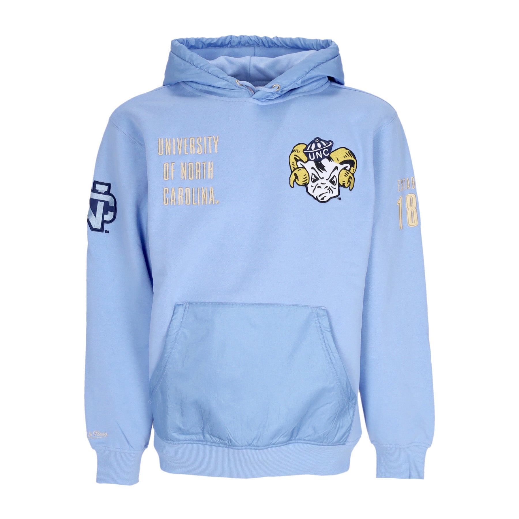 Felpa Cappuccio Uomo Ncaa Team Og 2.0 Fleece Hoodie Vintage Logo Unchee Original Team Colors FPHD7112-UNCYYPPPBLUE