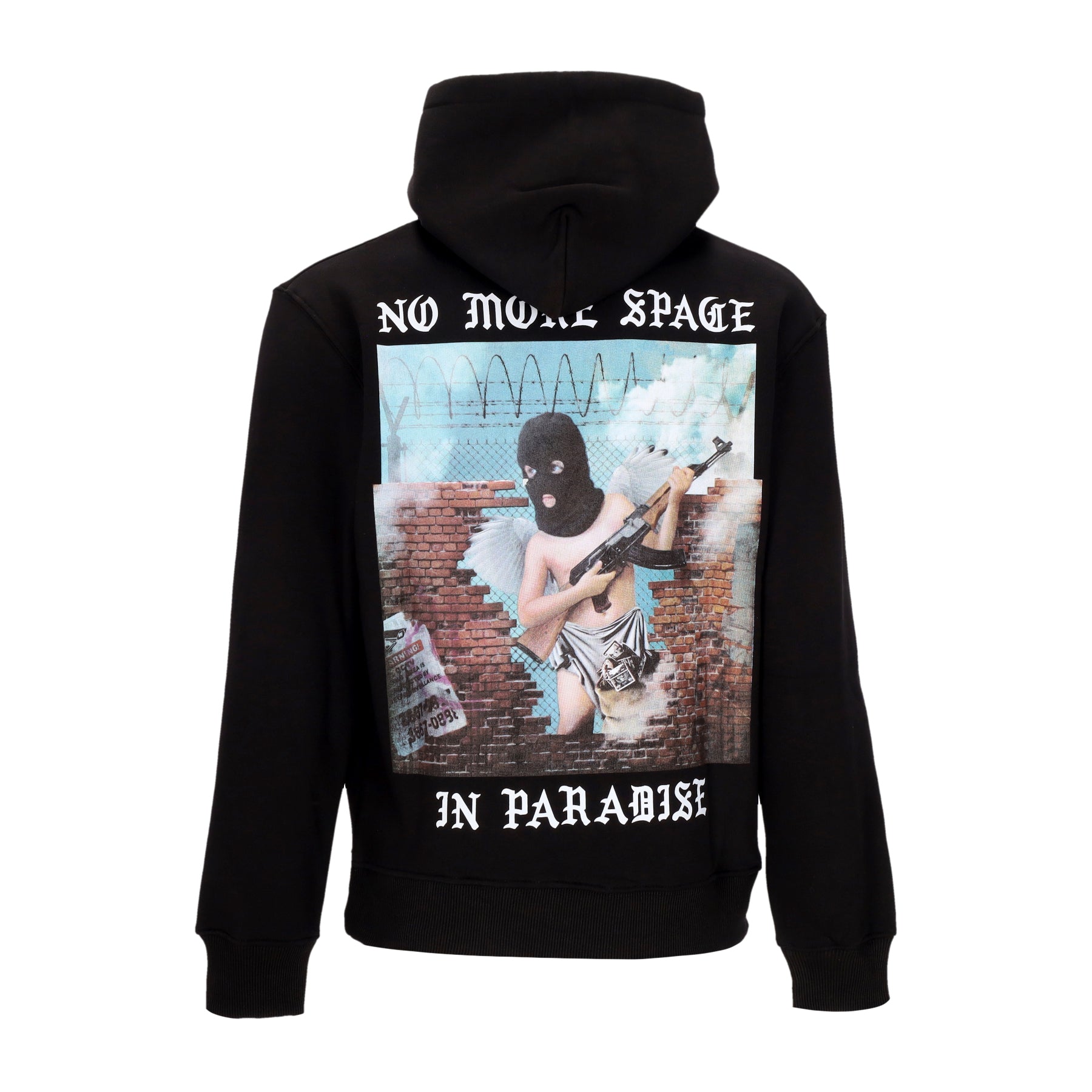 Felpa Cappuccio Uomo Nms Hoodie Black HDY0123