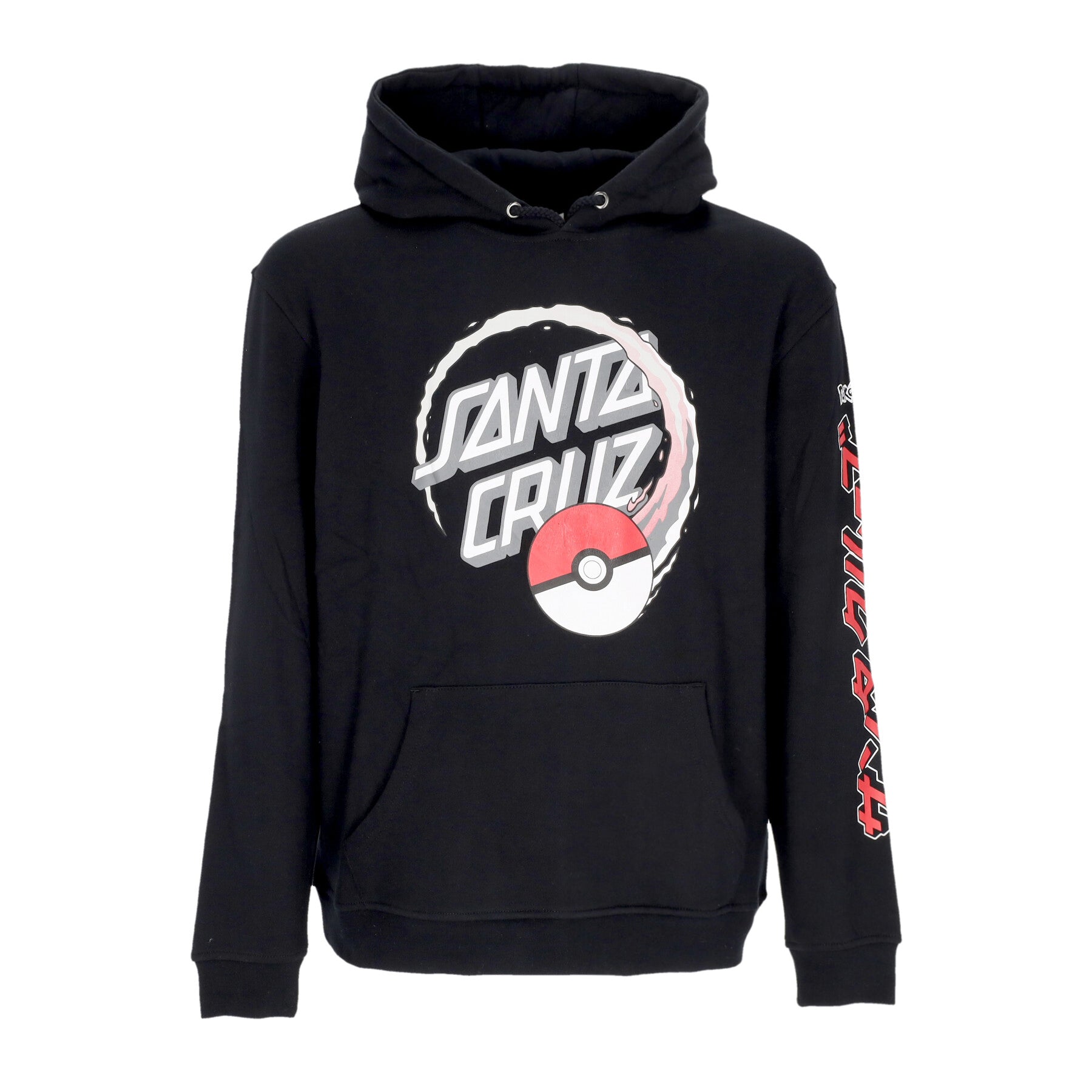 Felpa Cappuccio Uomo Poke Ball Dot Hoodie X Pokemon Black SCA-HDY-5980