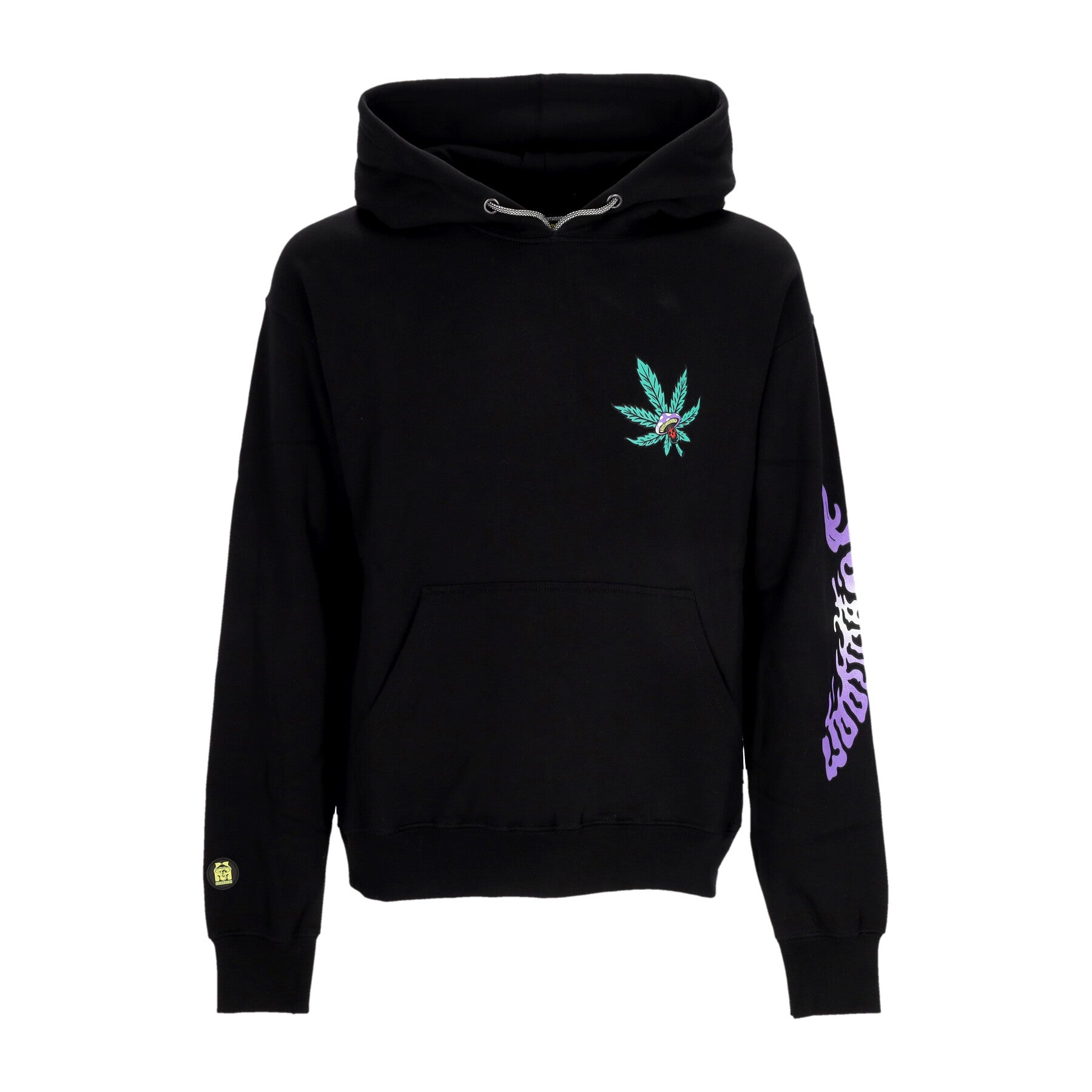 Felpa Cappuccio Uomo Skull Liquid Hoodie Black 23FWMU23021-01