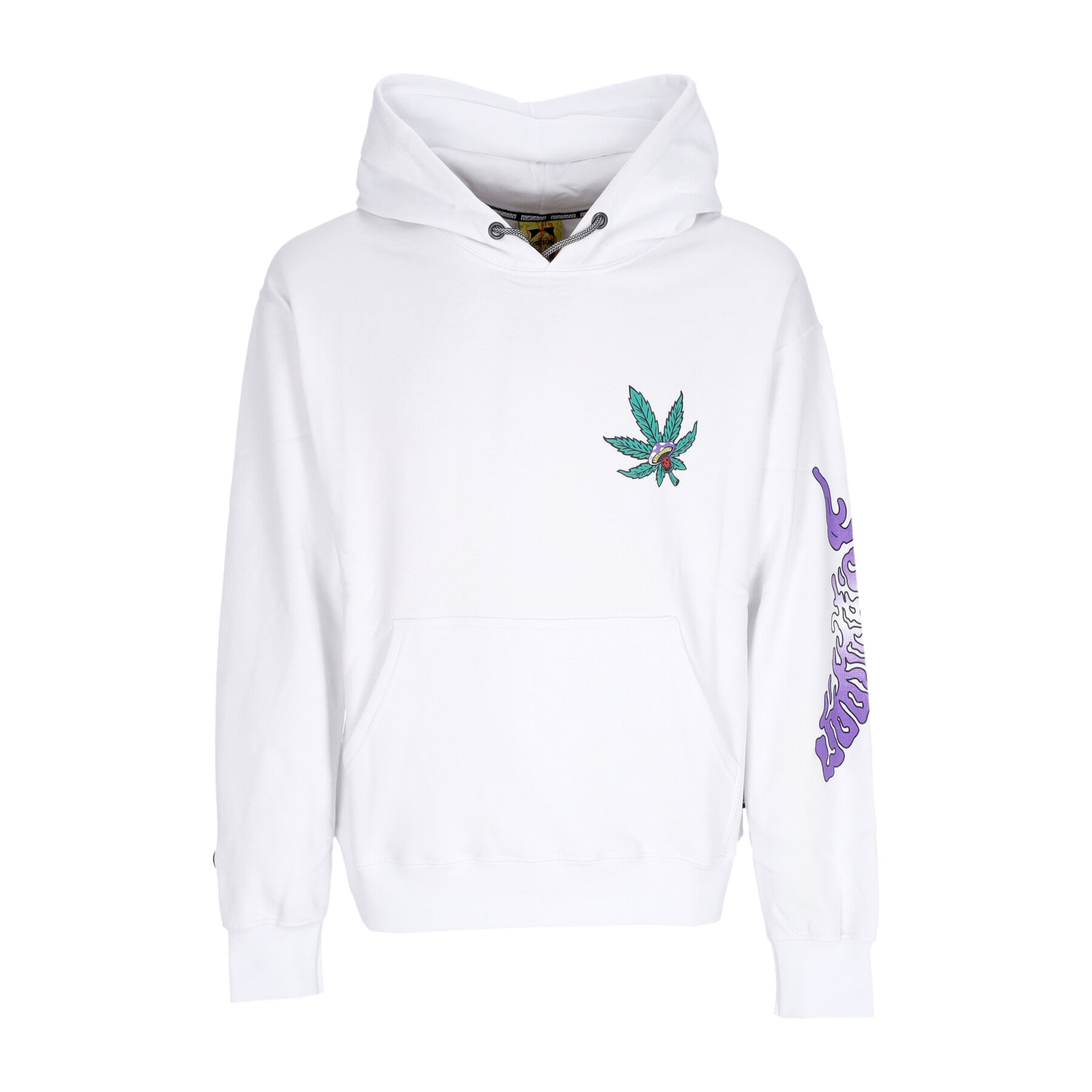 Felpa Cappuccio Uomo Skull Liquid Hoodie White 23FWMU23021-02