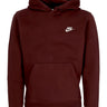 Felpa Cappuccio Uomo Sportswear Club Fleece Hoodie Burgundy Crush/burgundy Crush/white BV2654