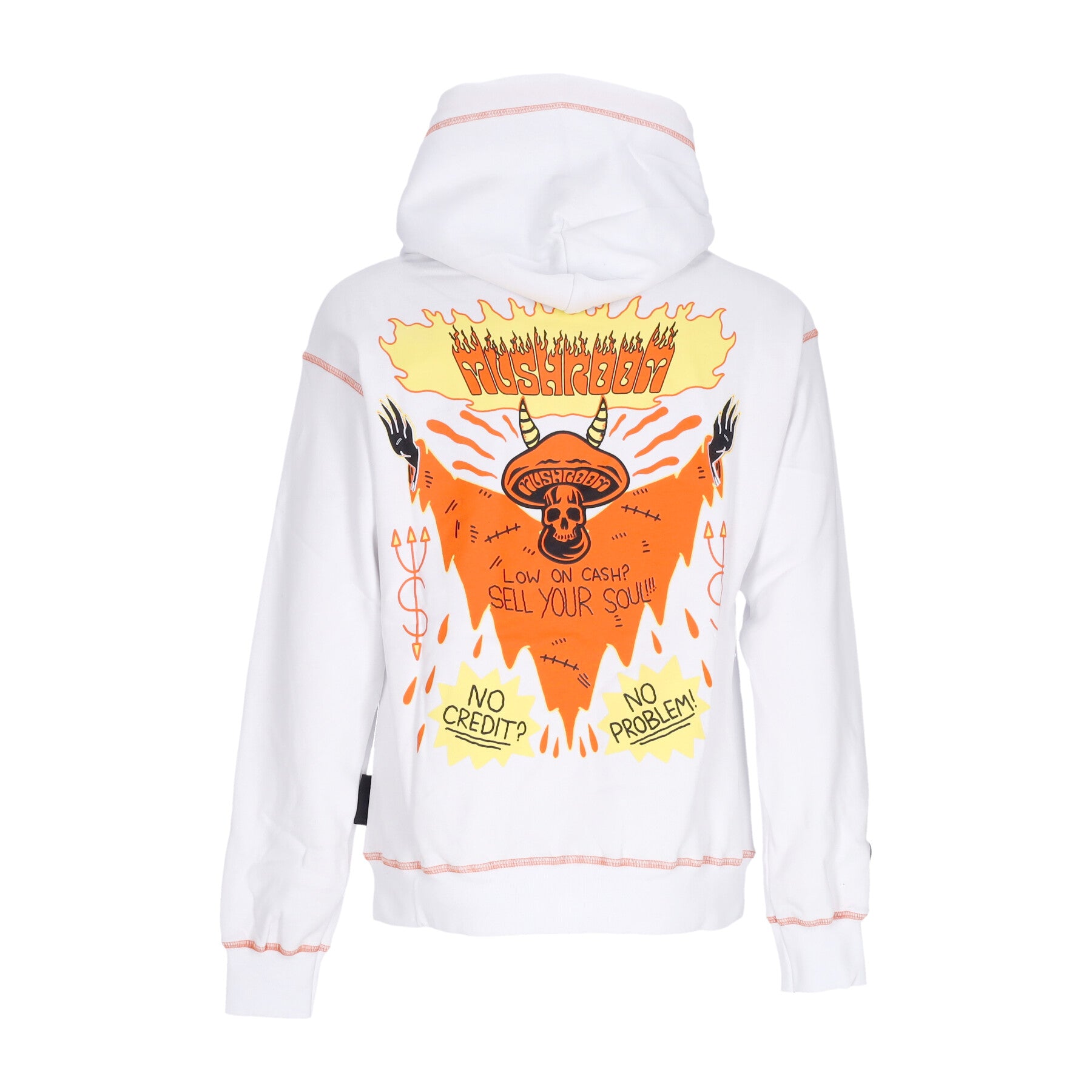 Felpa Cappuccio Uomo Vampire Hoodie White 23FWMU23004-02