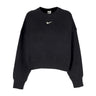 Felpa Girocollo Corta Donna W Sportswear Phoenix Fleece Over-oversized Crewneck Black/sail DQ5761