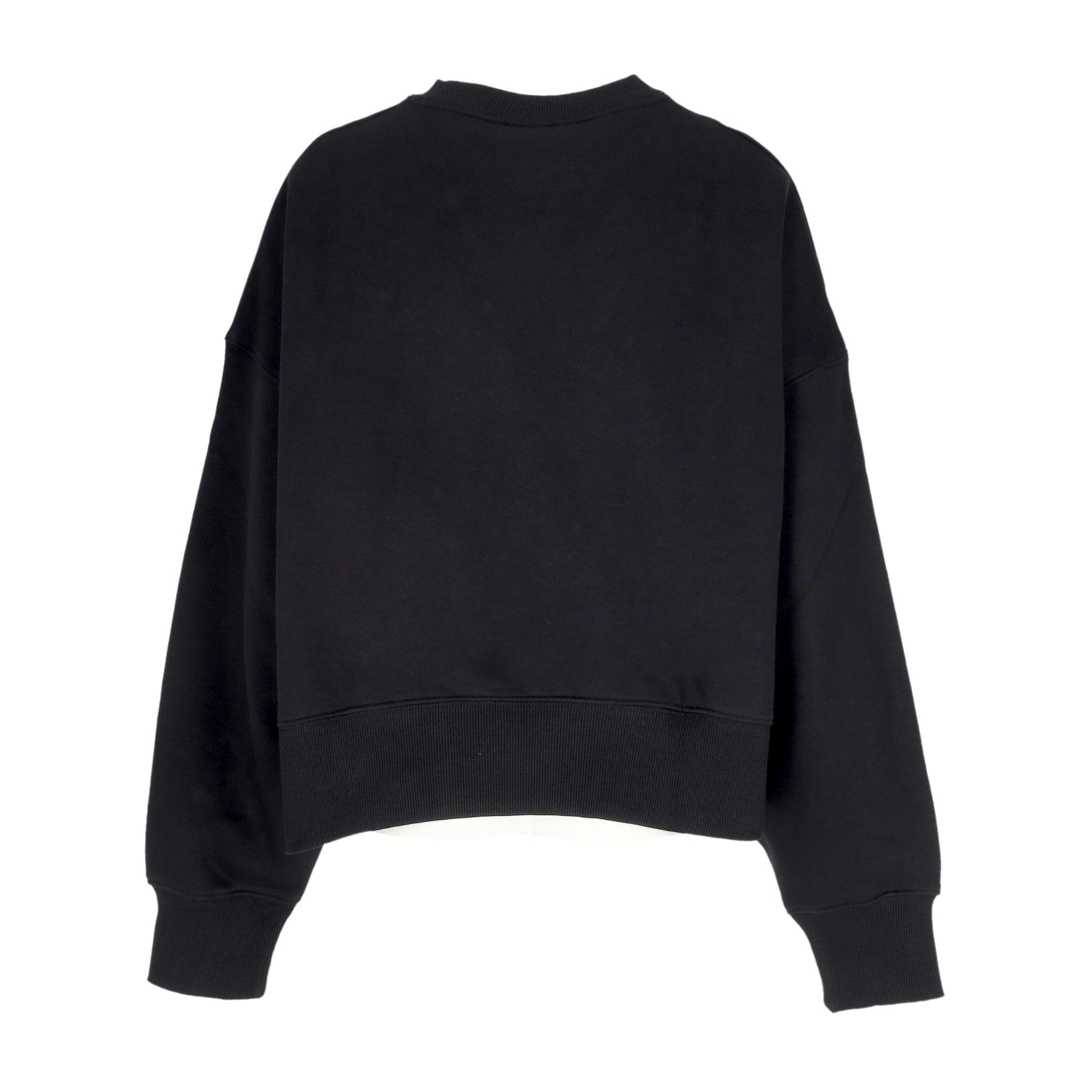 Felpa Girocollo Corta Donna W Sportswear Phoenix Fleece Over-oversized Crewneck Black/sail DQ5761