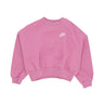 Felpa Girocollo Corta Ragazza Sportswear Club Fleece Boxy Crewneck Magic Flamingo/white FZ9244-646