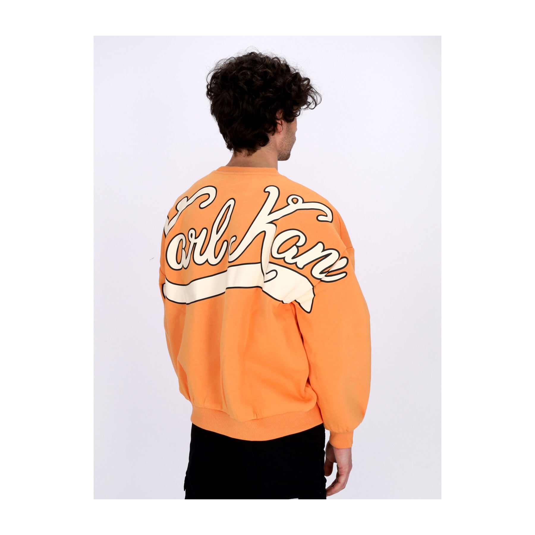 Karl Kani Women's Crewneck Sweatshirt W Diner Crew Orange 6129797